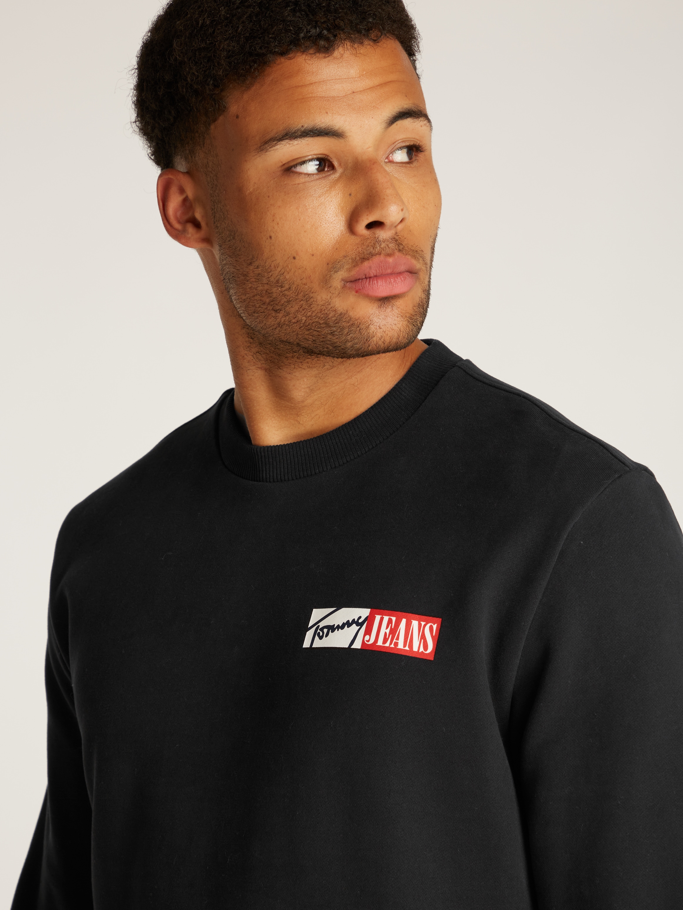 Tommy Jeans Plus Sweatshirt »TJM REG ENTRY GRAPHIC CREW EXT«, in Großen Größen, Logodruck