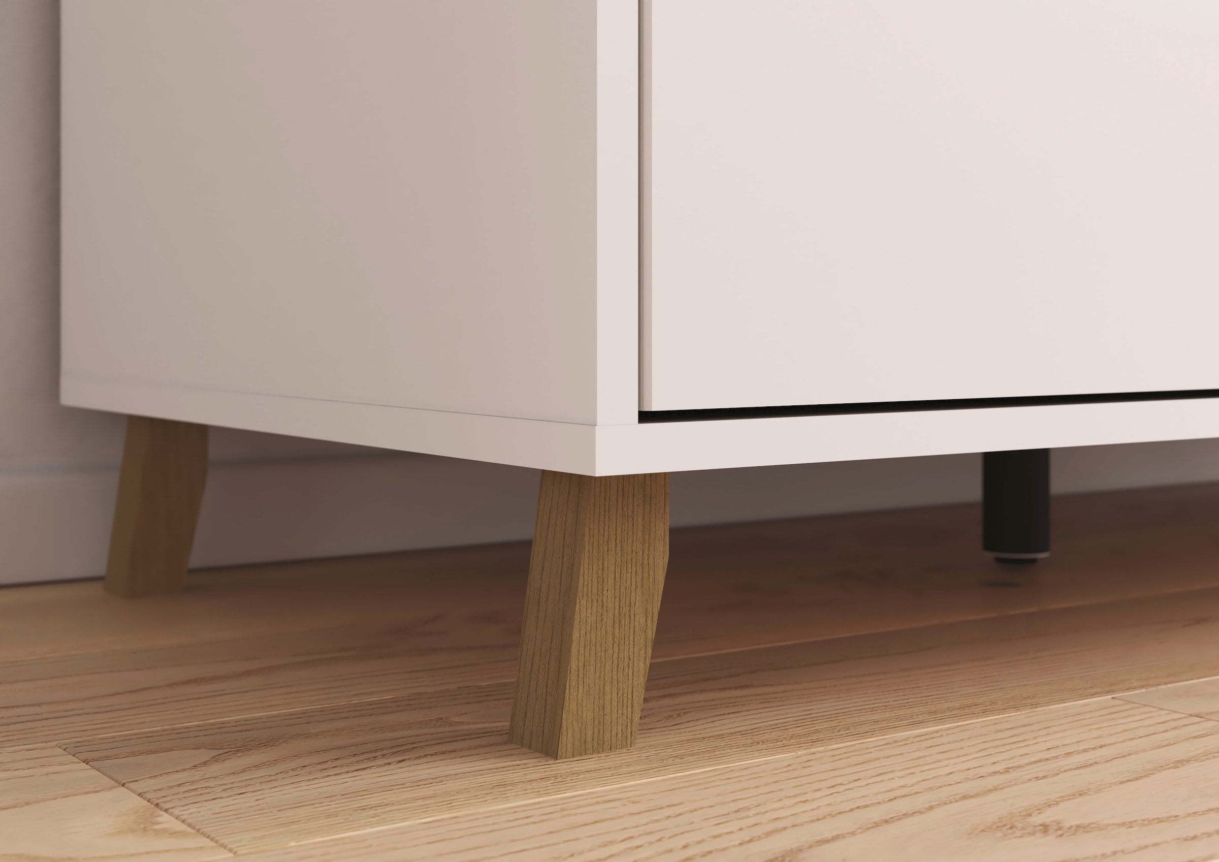 rauch Drehtürenschrank »Kleiderschrank Schrank Garderobe SHINJO Breiten 93/140/187 cm« in 3 verschiedenen Ausstattungen BASIC/CLASSIC/PREMIUM,  Griffe und Füße aus Massivholz mit 2 Schubladen MADE IN GERMANY