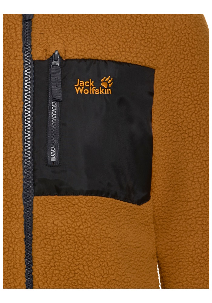 Jack Wolfskin Fleecejacke »LITE CURL FZ K« atmungsaktiv, Übergangsjacke, aufgesetzte Brusttasche mit Zipper