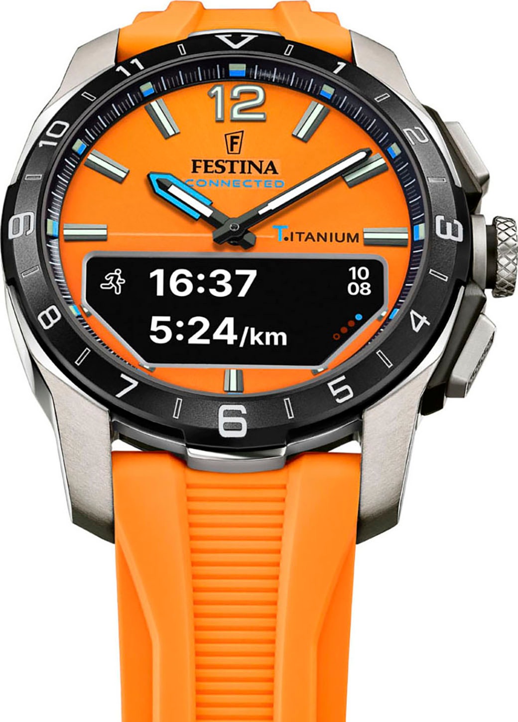 Festina Smartwatch »Connected D«, Quarzuhr, Armbanduhr, Herrenuhr, Schrittzähler, Weltzeit, Stoppfunkt.)