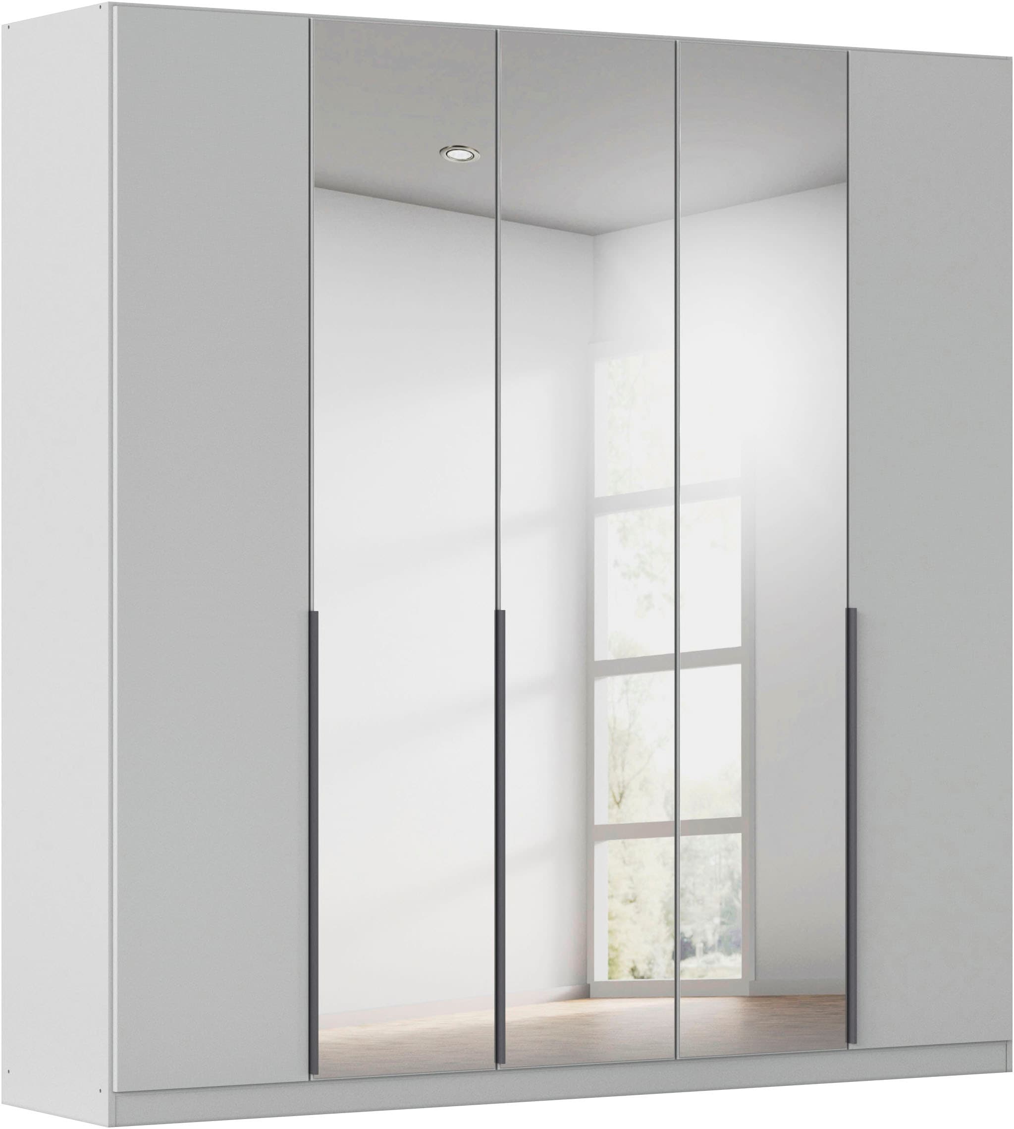 OTTO home Drehtürenschrank "Kleiderschrank Schrank Garderobe AGORDO mit Dekor- oder Hochglanzfront" in zwei Griff-Farben, Breiten 91-405 cm, durchdachte Innenausstattung, in 8 Breiten und 2 Höhen MADE IN GERMANY
