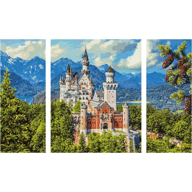 Schipper Malen nach Zahlen »Meisterklasse Triptychon - Schloss  Neuschwanstein«, Made in Germany | BAUR