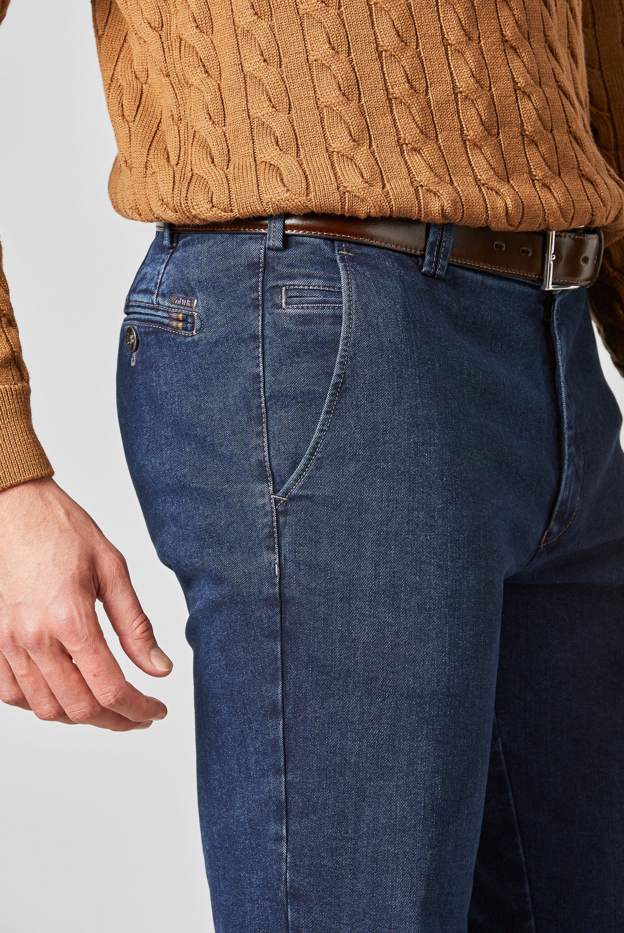 MEYER Chinos »Oslo 2-4535«  Super-Stretch Denimchino