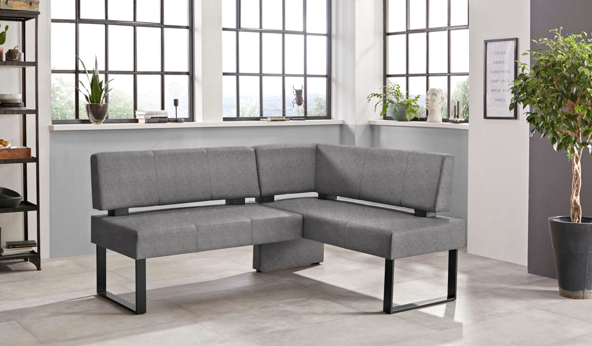 OTTO home Eckbank "Oliver mit Metallgestell, Küchenbank" verschiedene Bezüg günstig online kaufen