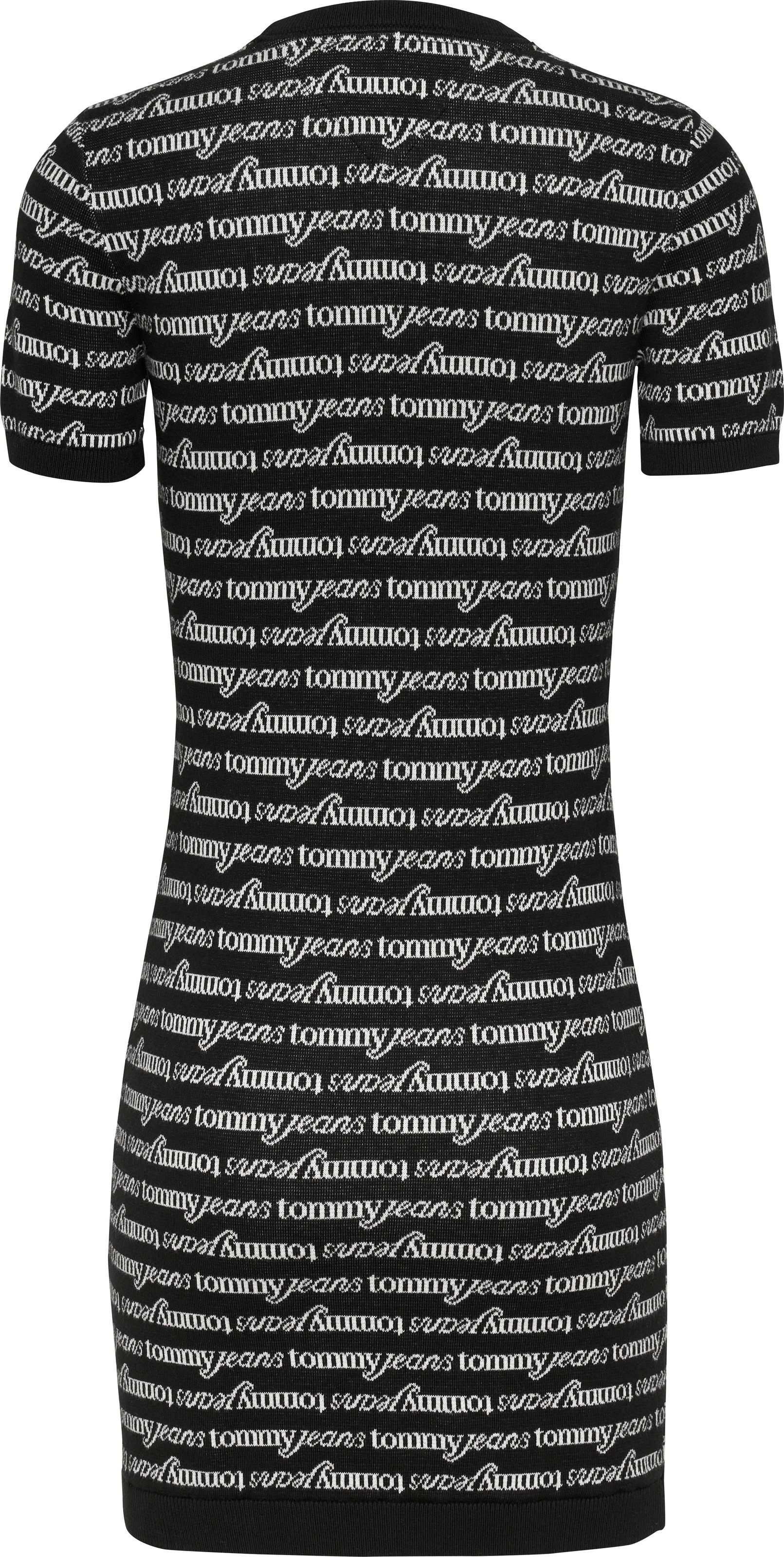 Tommy Jeans Strickkleid »TJW SCRIPT AOP SWEATER DRESS«, mit Logo-Allover-Muster