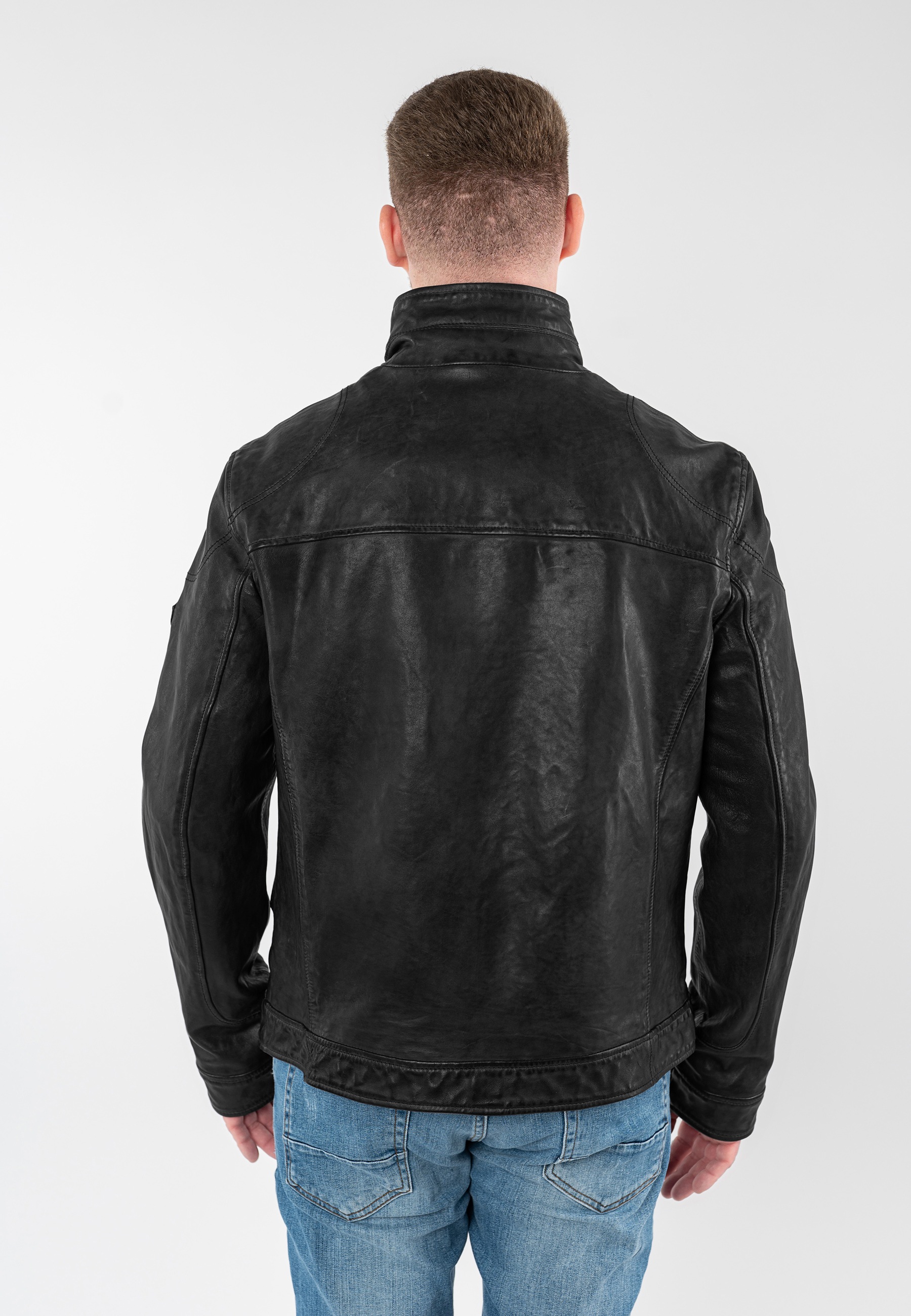 Mauritius Lederjacke "MMJorric" mit aufgesetzten Brusttaschen günstig online kaufen