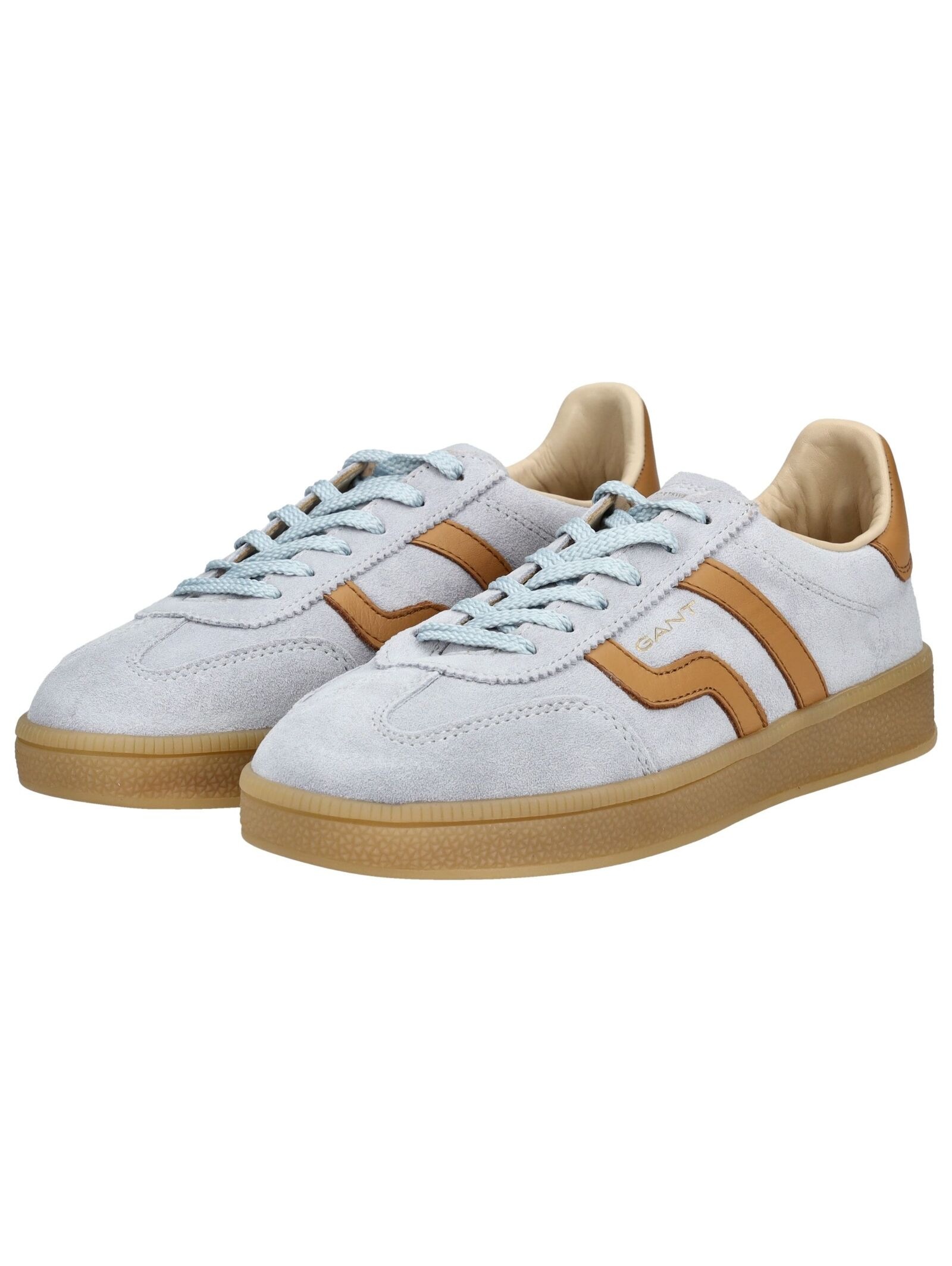 Sneaker GANT "Gant Sneaker Veloursleder", Damen, Gr. 38, hellblau, braun, Veloursleder, Schuhe Sneaker 3