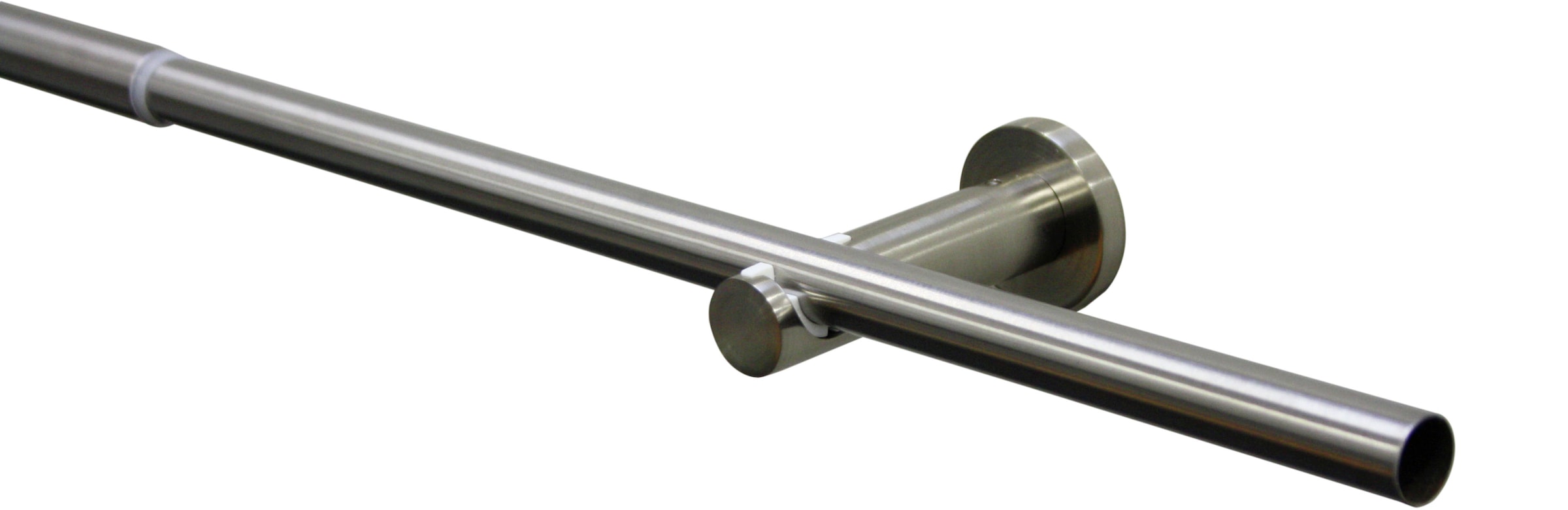 GARDINIA "Set Sol 1-Lauf" Ø 1,9 mm 1 läufig-läufig mit Bohren, Wandmontage, Metall, Gardinenstangen Set aus Metall