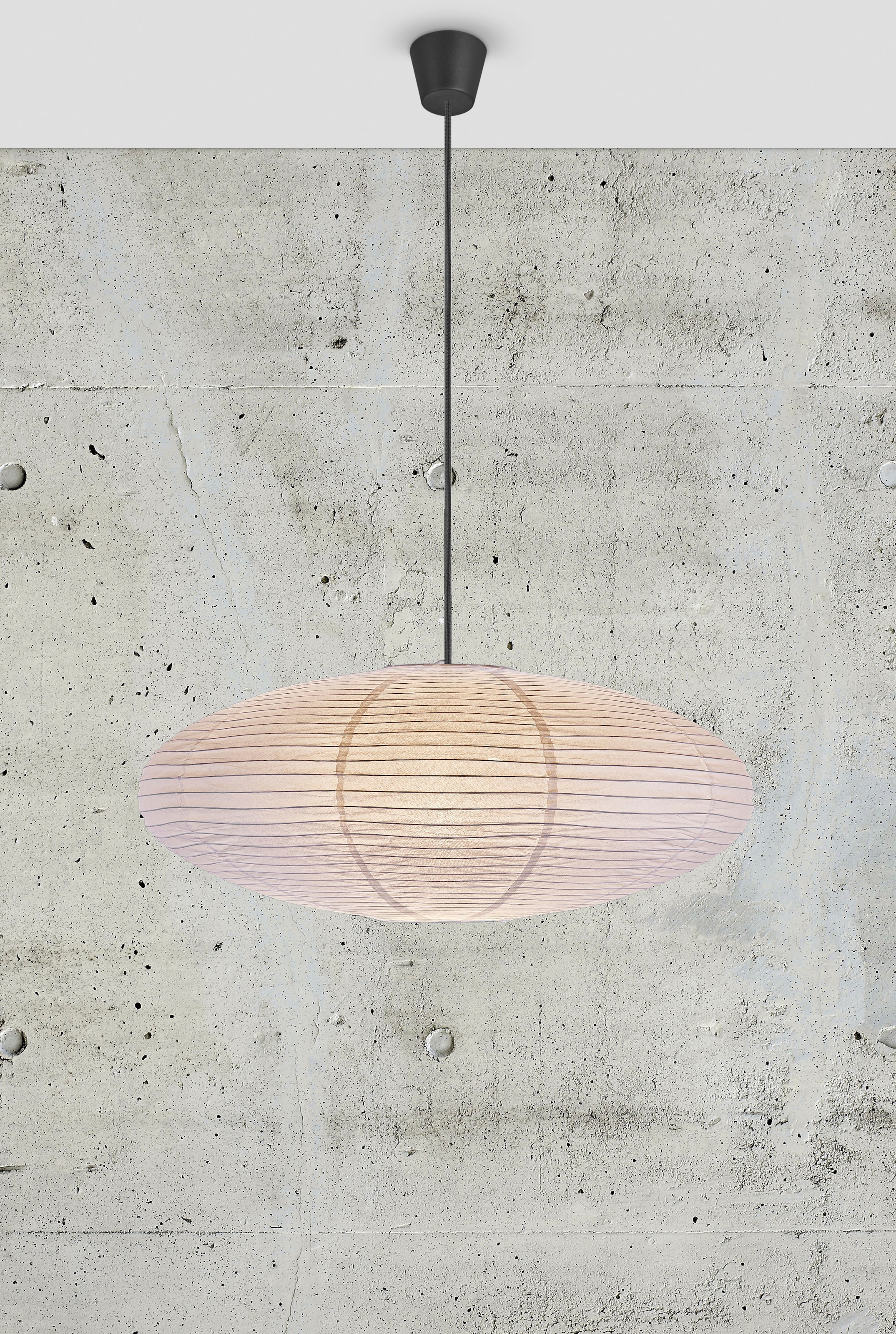 Nordlux Pendelleuchte »Villo Lampenschirm ohne Pendel/Fassung«, Natürliches Material, Retro-Design, Bietet ein weiches, diffuses Licht