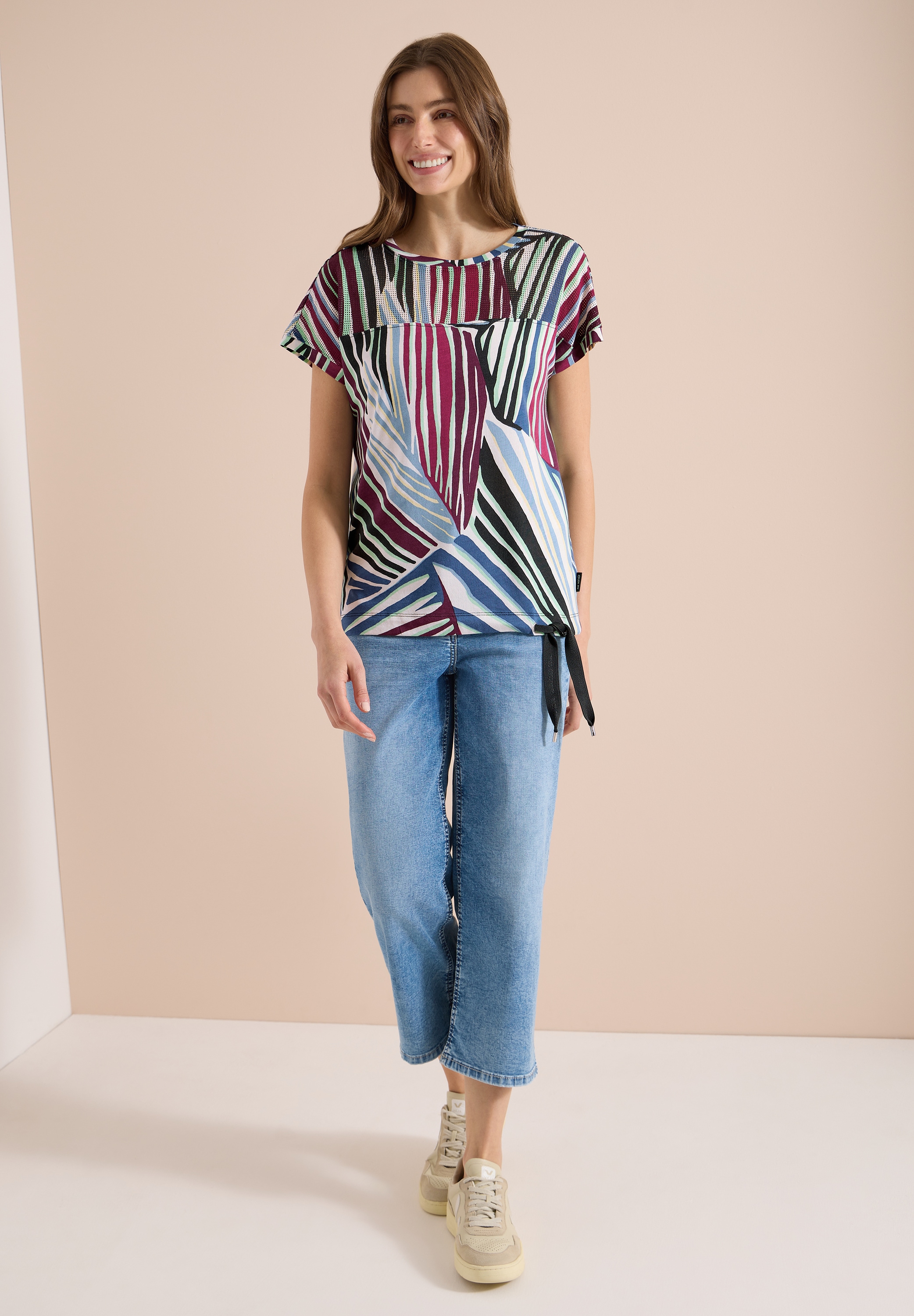 Cecil T-Shirt mit U-Boot-Ausschnitt