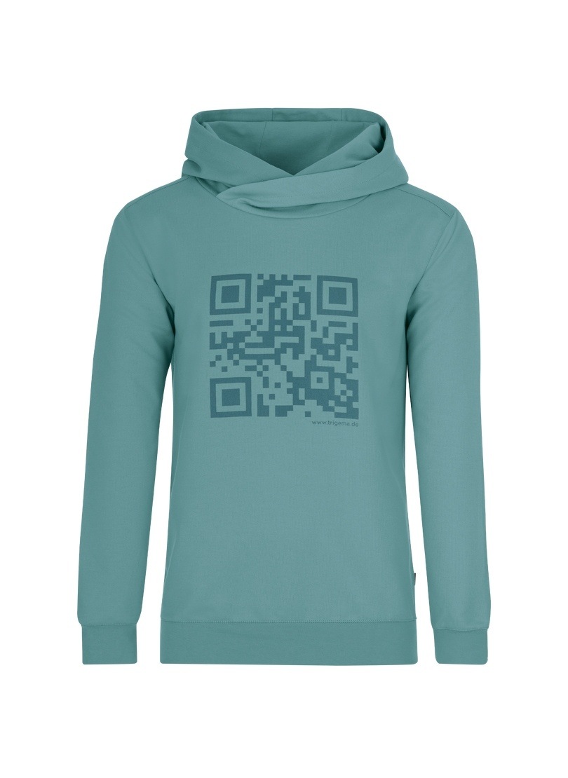 Trigema Sweatshirt »TRIGEMA Kapuzenpullover mit QR-Code-Muster«