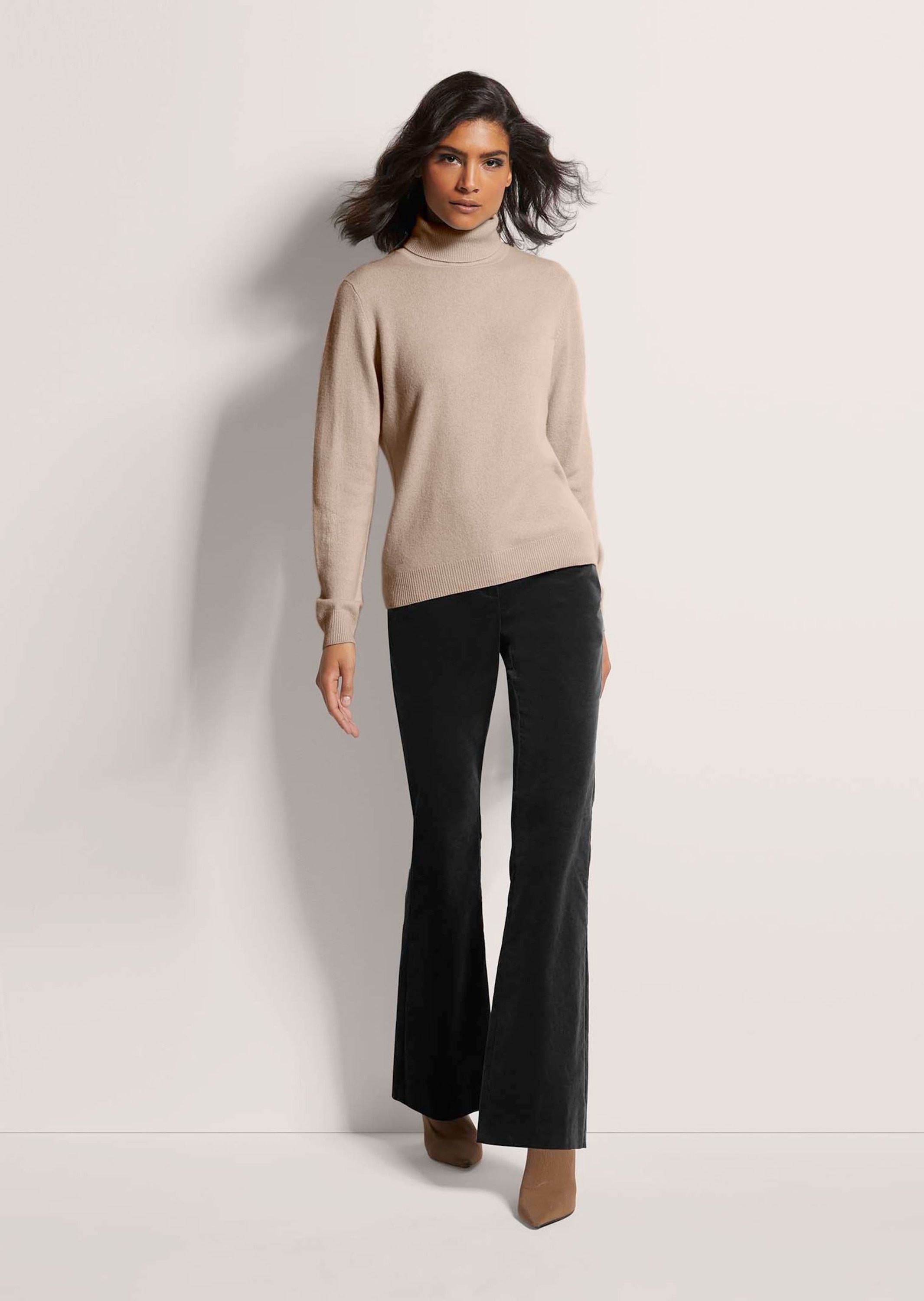 MADELEINE Longpullover "Kaschmirpullover Zeitloser Strickpullover mit gerip günstig online kaufen