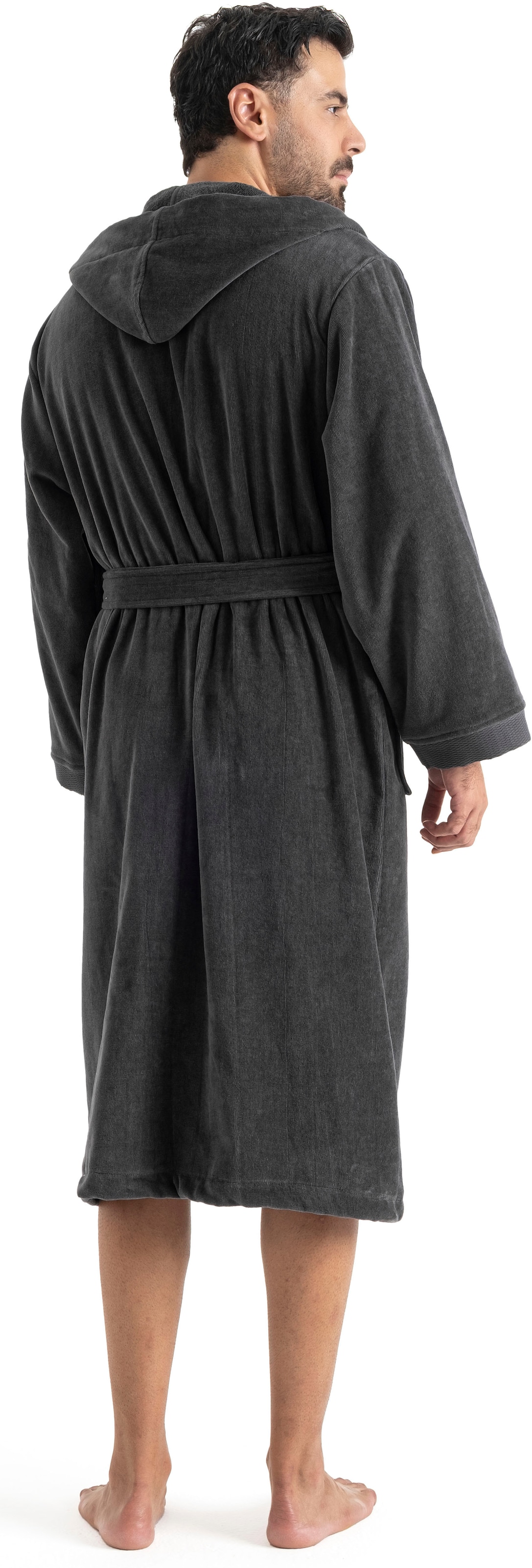 OTTO home Unisex-Bademantel »Fenya, 330 g/m², ideal für Sauna & Spa, Hotelbademantel, Morgenmantel«, (1 St.), Reißverschlusstaschen, weich mit GRATIS-Zugabe: 1x Duschtuch 70x140 cm