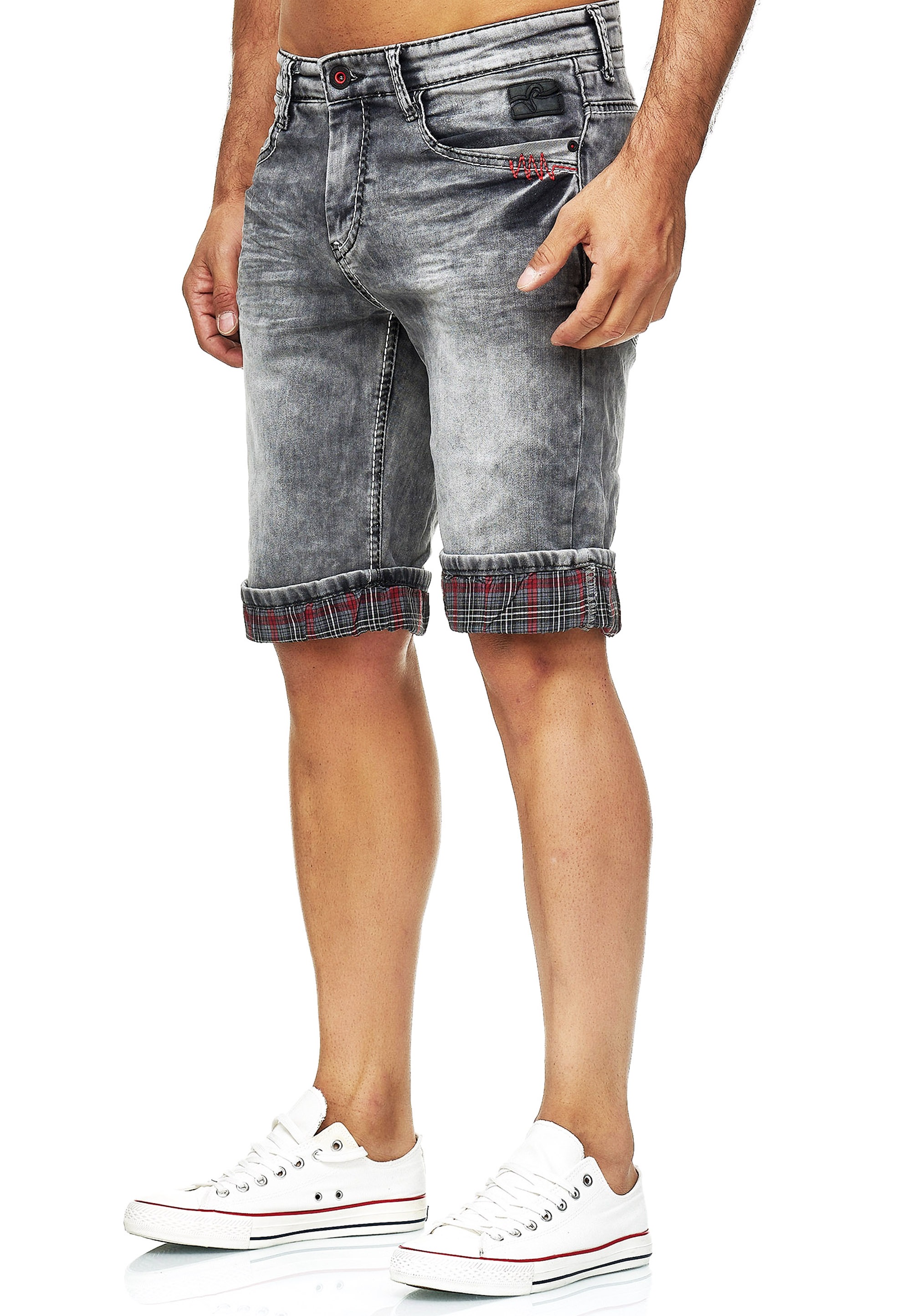 Rusty Neal Shorts »Karsley«, mit kariertem Umschlag