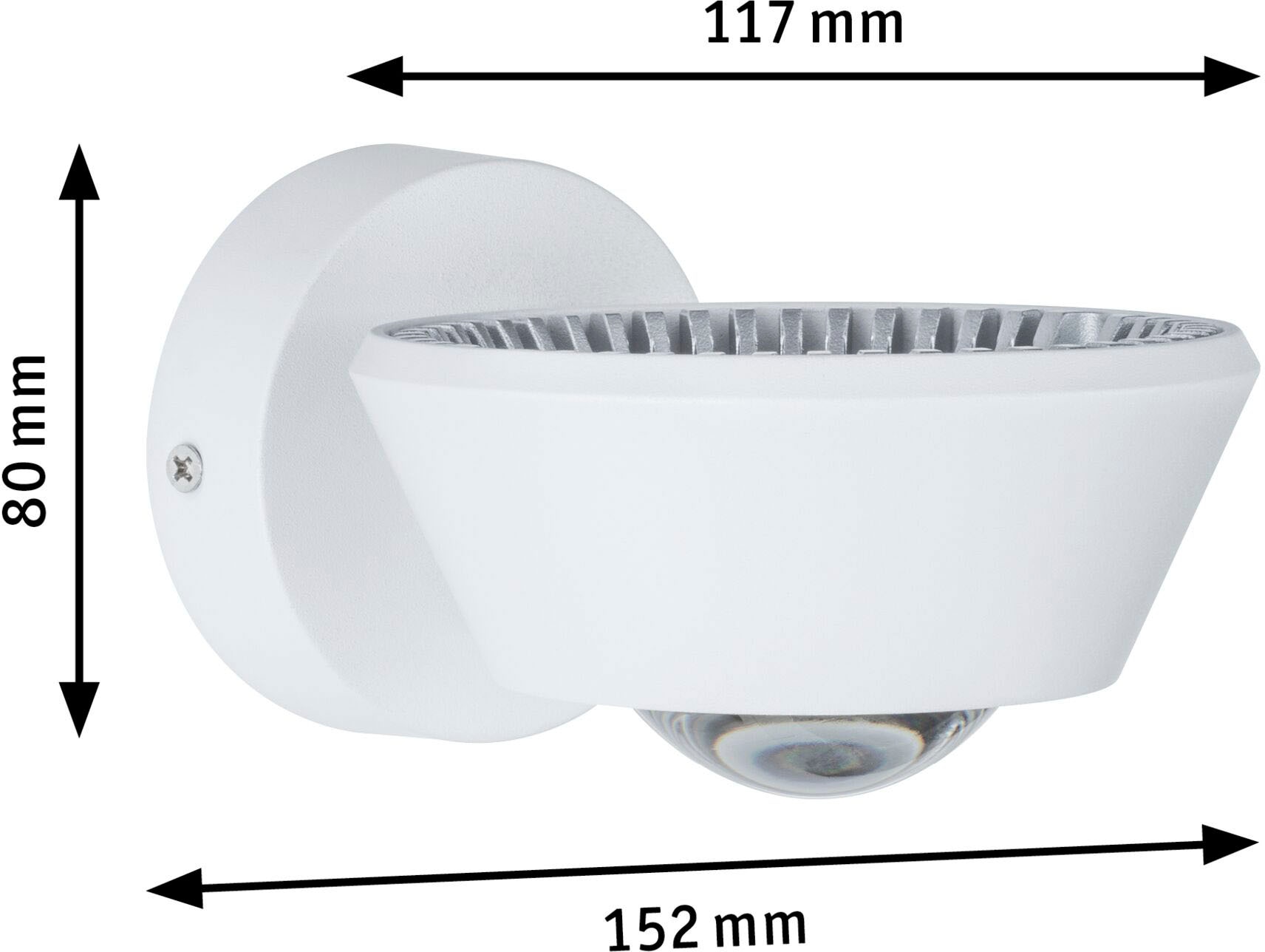 Paulmann LED Wandleuchte »Sabik IP44 9 / 1x4W Weiß matt«, 1  flammig-flammig, Sabik IP44 9 / 1x4W Weiß matt | BAUR