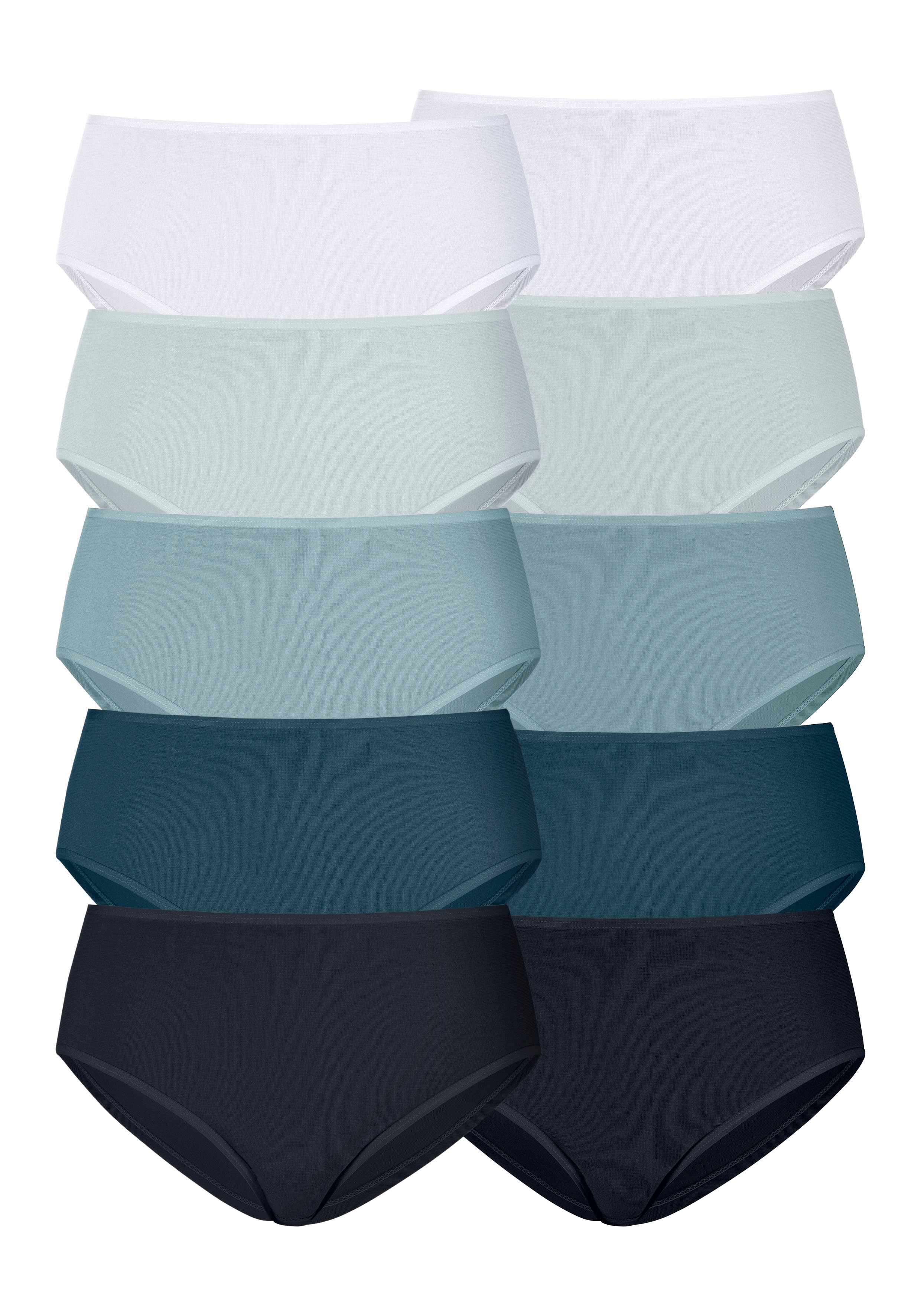 petite fleur by Lascana Hüftslip 10er-Pack, aus elastischer Baumwolle