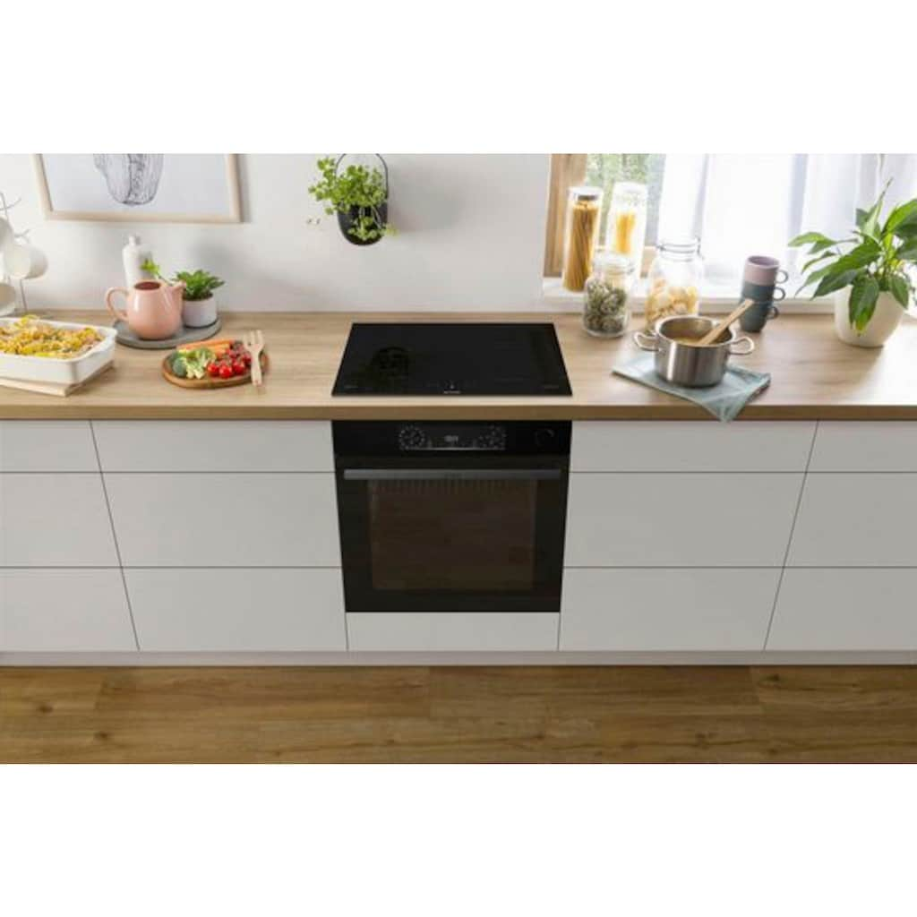 GORENJE Backofen-Set »BLACKSET2«, BLACKSET2, mit 1-fach-Teleskopauszug, Aqua Clean