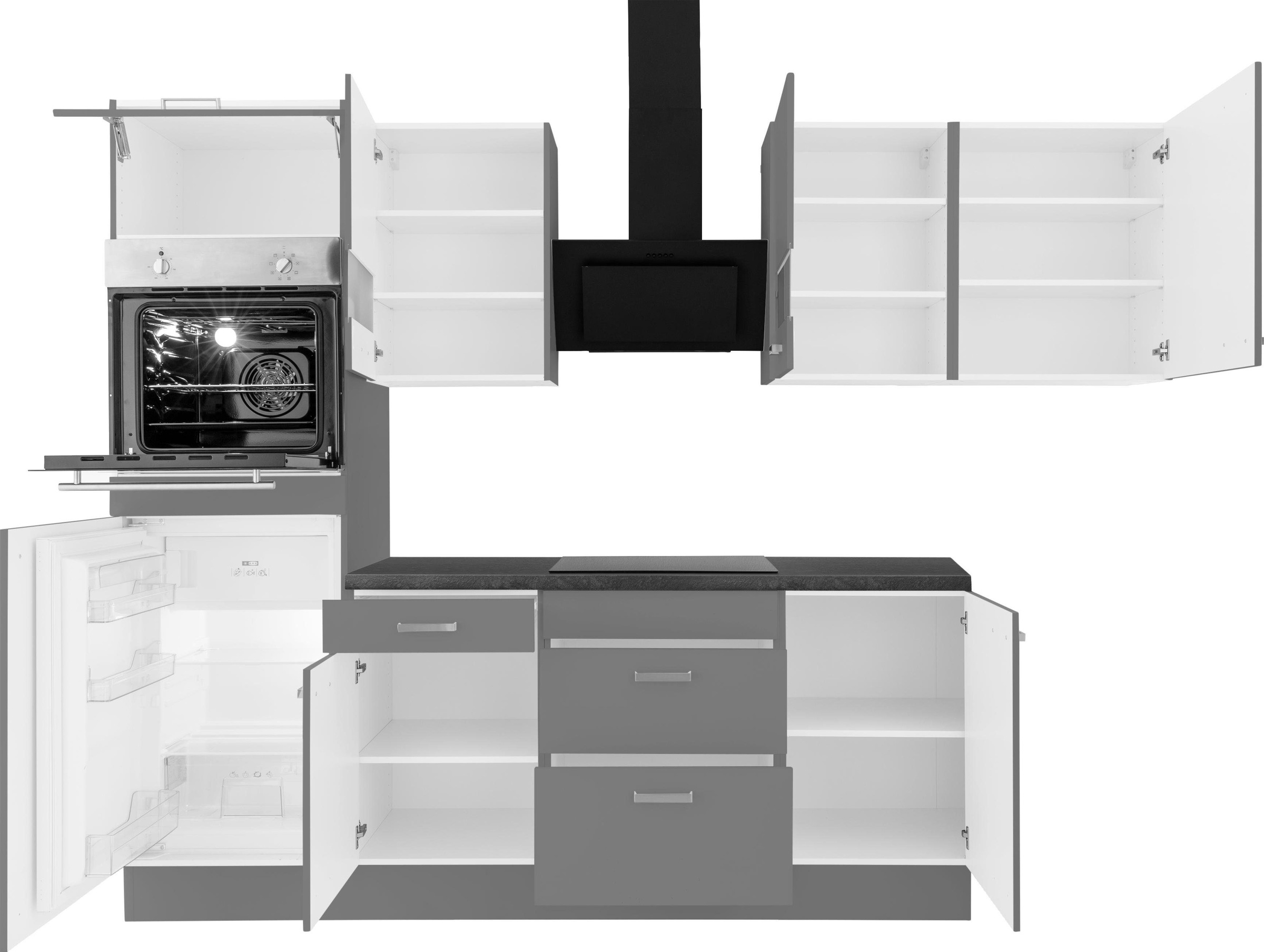 OPTIFIT Winkelküche »Parma«, mit E-Geräten, Stellbreite 285 x 175 cm