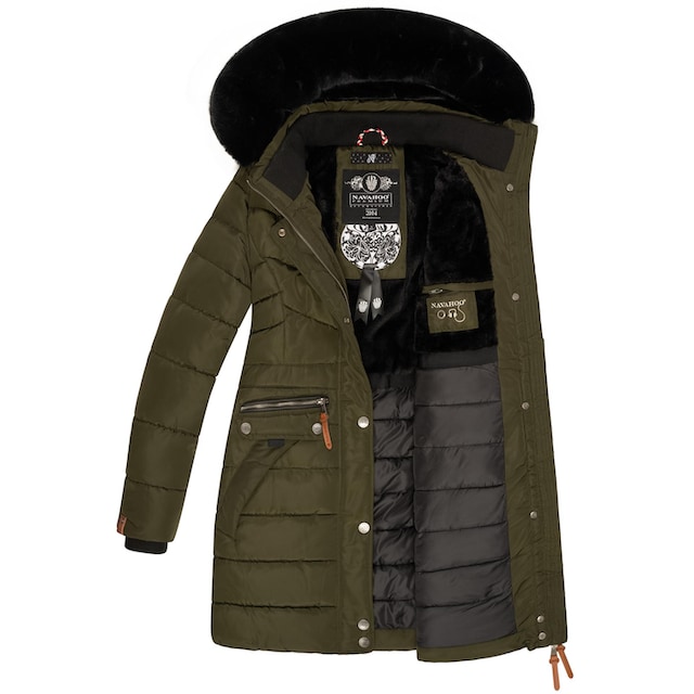 Navahoo Steppmantel »Paula«, stylischer Winter Parka m. edlem Fellimitat  für kaufen | BAUR