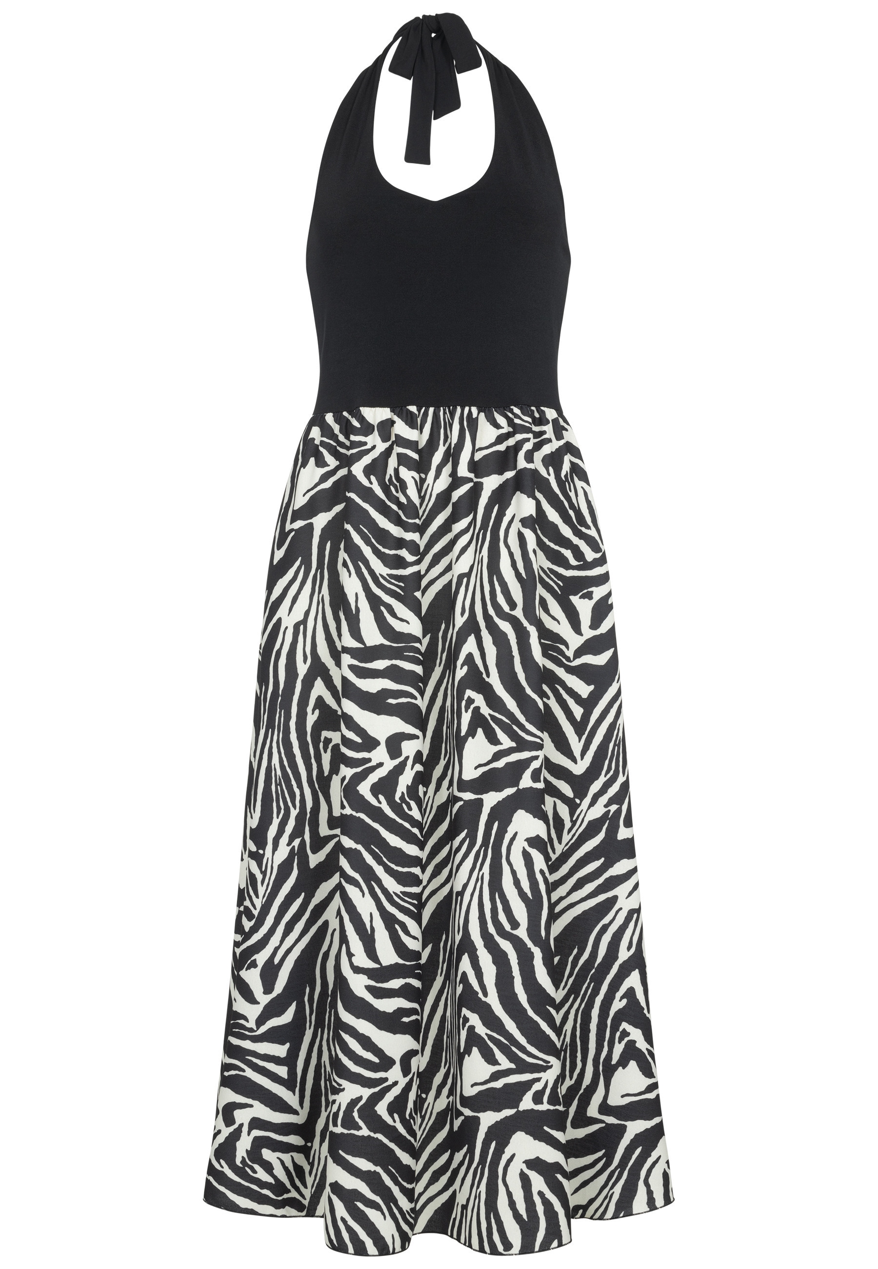 CLOUD 5IVE Shirtkleid »CLOUD 5IVE Maxi Neckholder-Dress with zebra print« 1 Stk. tlg.