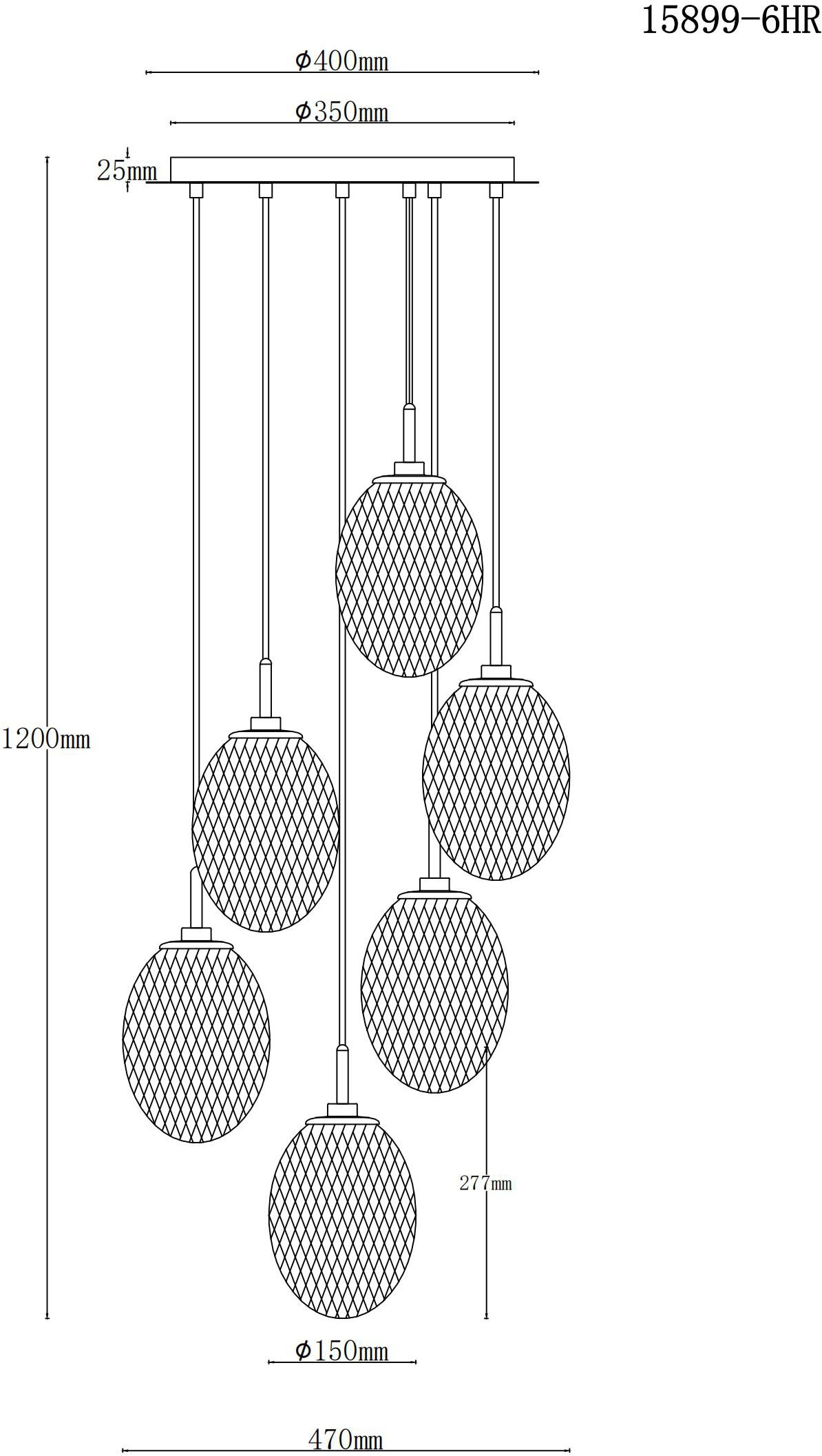 GLOBO LIGHTING Hängeleuchte »DEVIN«, Leuchtmittel E14 | ohne Leuchtmittel, Hängelampe/Pendelleuchte/Esszimmer/Wohnzimmer/Esstisch