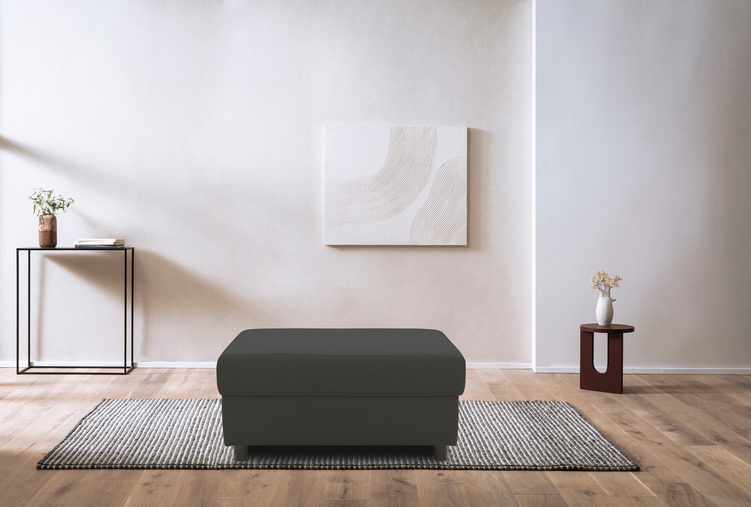 DOMO collection Polsterhocker "Turah 2 in Cord oder wasserabweisender Micro günstig online kaufen