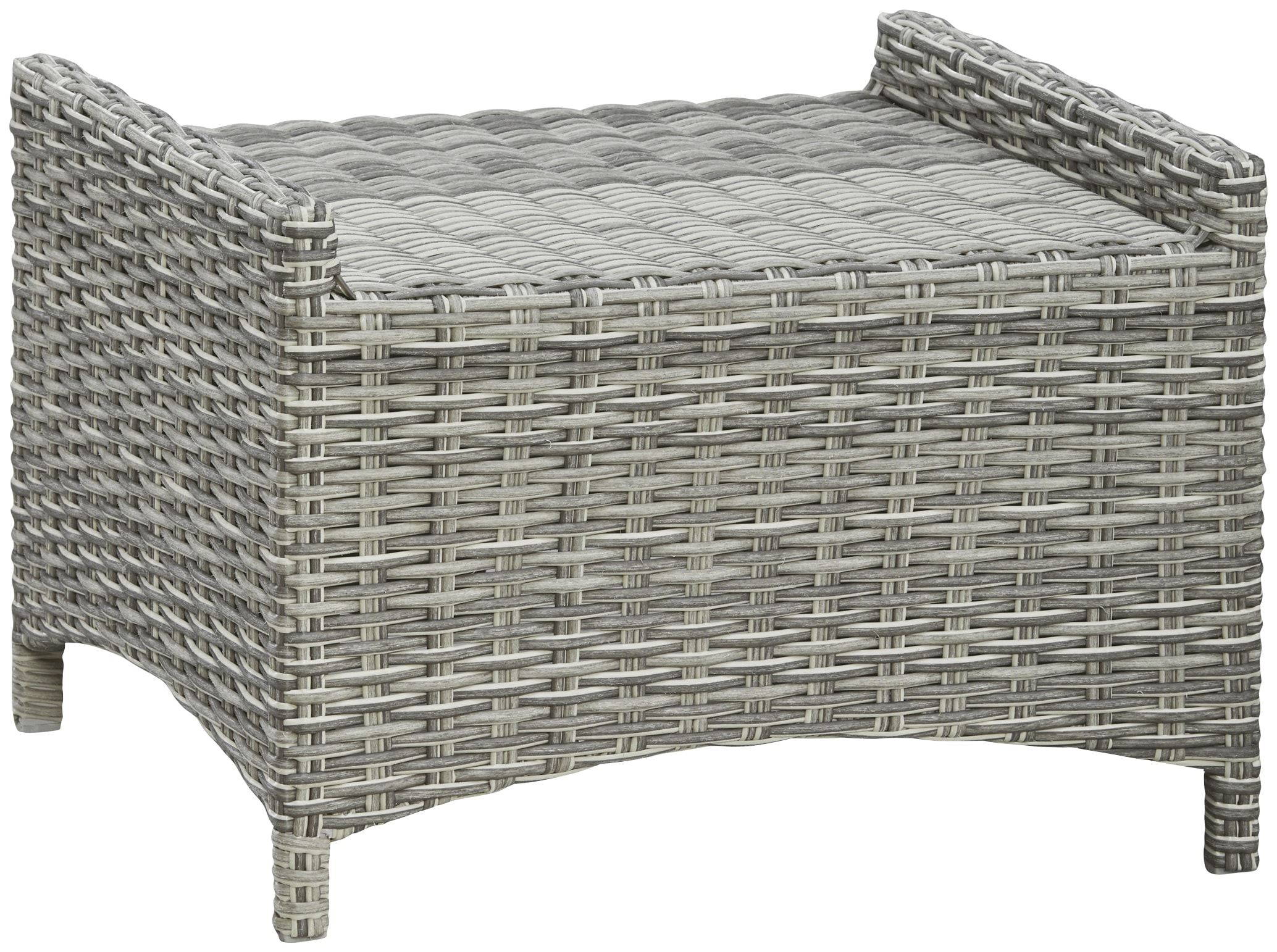 KONIFERA Garten-Essgruppe »Monaco«, (Set, 17 tlg., 6x Sessel, 2x Hocker, 1x Tisch 200x100x74cm, inkl. Auflagen), Polyrattan, Aluminium, Rückenlehne verstellbar