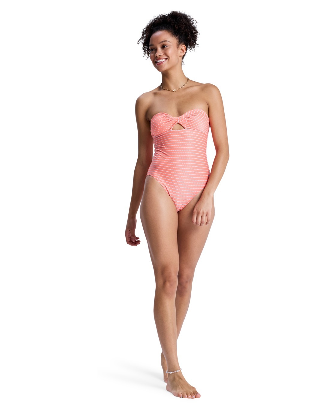 Badeanzug ROXY "Wavy Baby", Damen, Gr. S, camellia, Recycling-Polyester, Badeanzüge Badeanzug 3