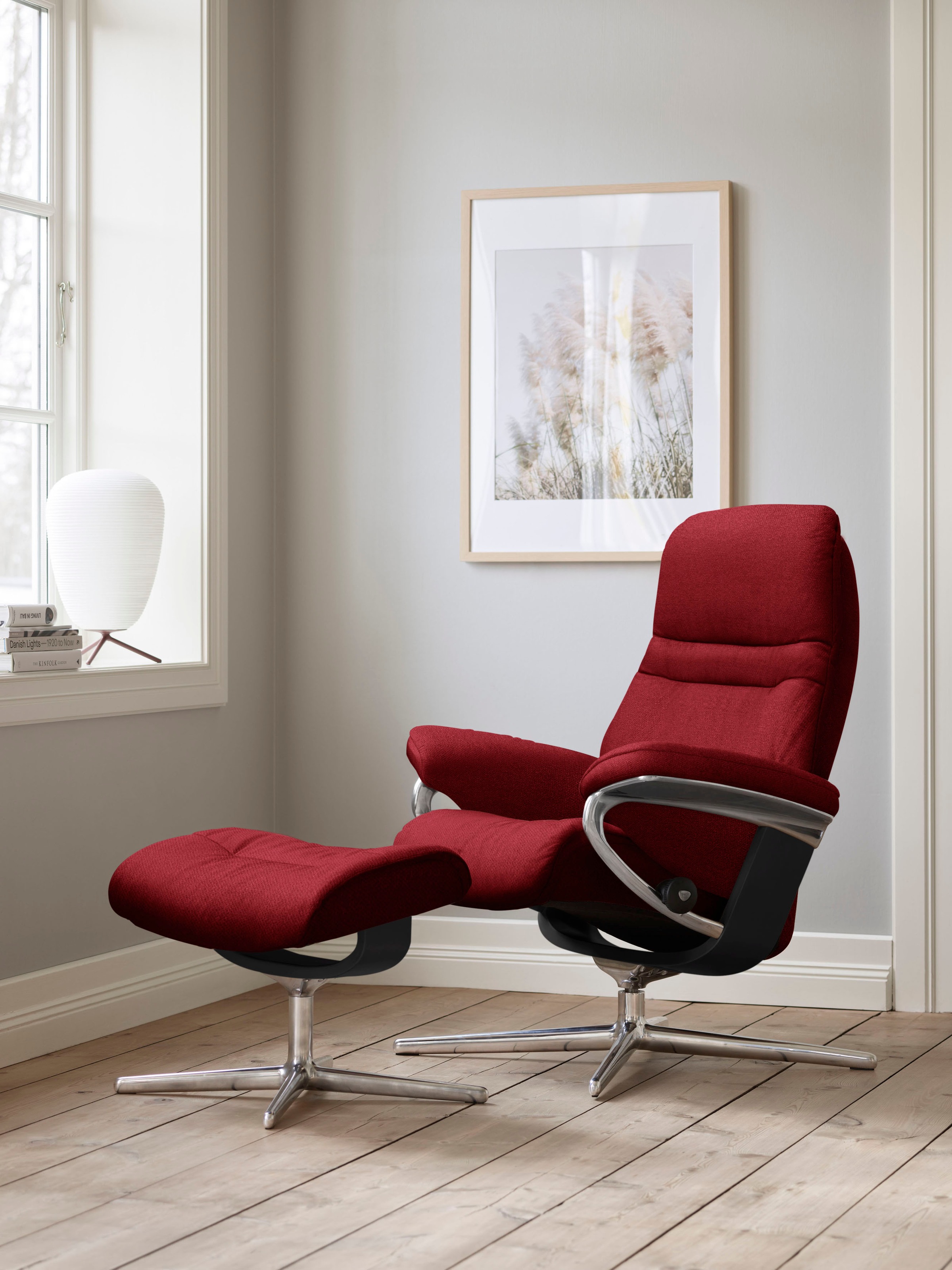 Stressless® Relaxsessel »Sunrise«, mit Cross Base, Größe S, M & L, Holzakzent Schwarz