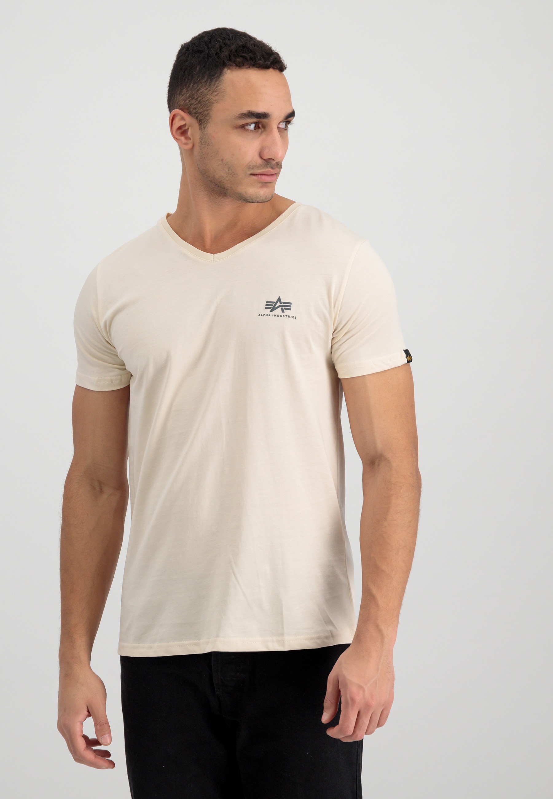 alpha industries -  T-Shirt " Men - T-Shirts Basic V-Neck T Small Logo"