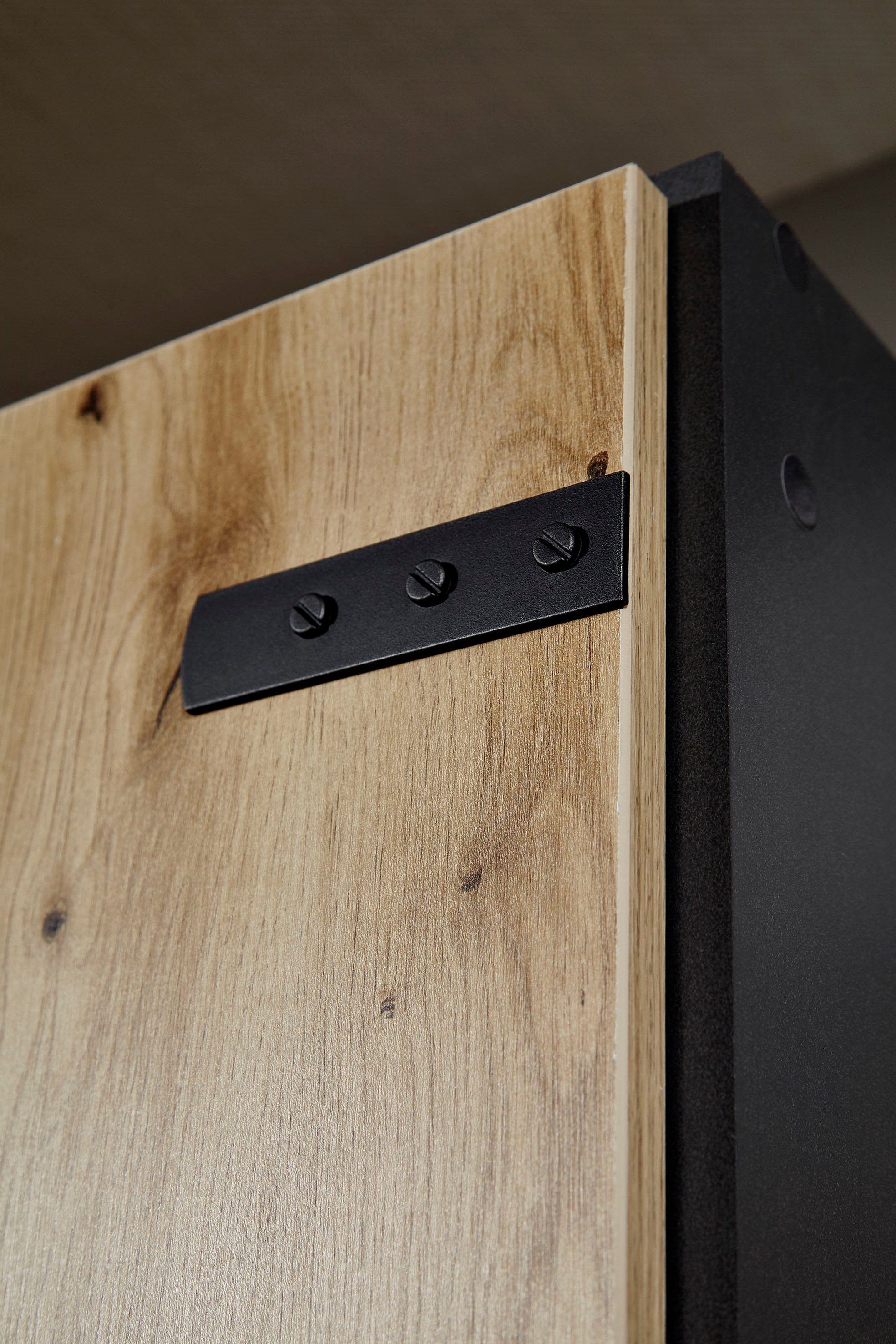 rauch Drehtürenschrank »Holmes«, im Industrial Style, mit Schubkästen, mit oder ohne Spiegel