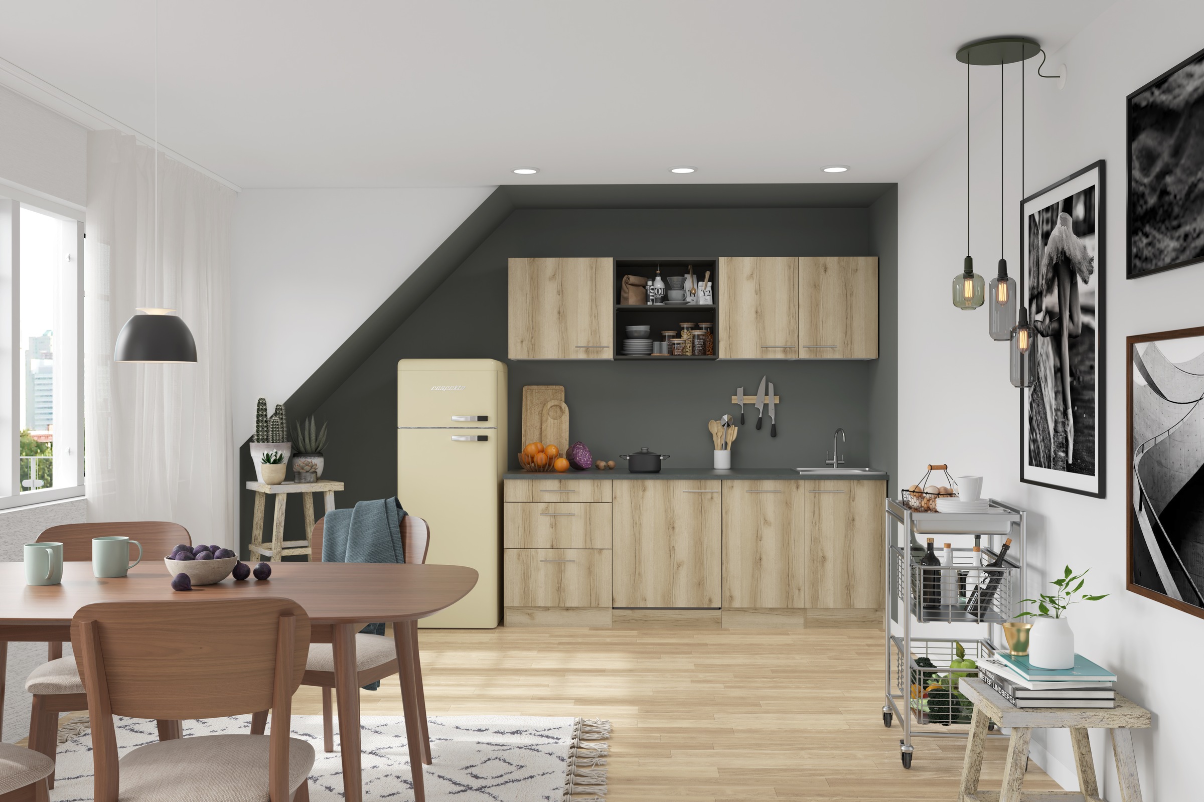 OPTIFIT Küchenzeile "Bella" Breite 210 cm, wahlweise mit E-Geräten
