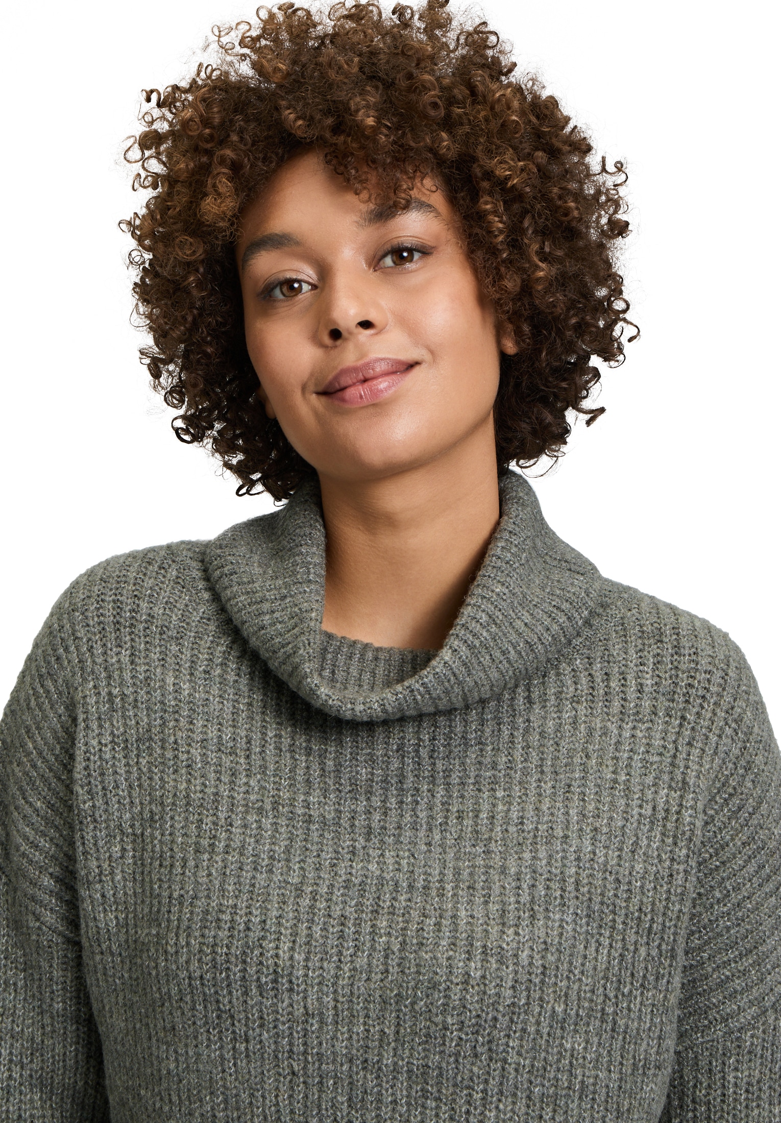 Cartoon Strickpullover »Cartoon Damen Basic-Pullover mit Turtle Neck«, (1 tlg.), Rippbündchen