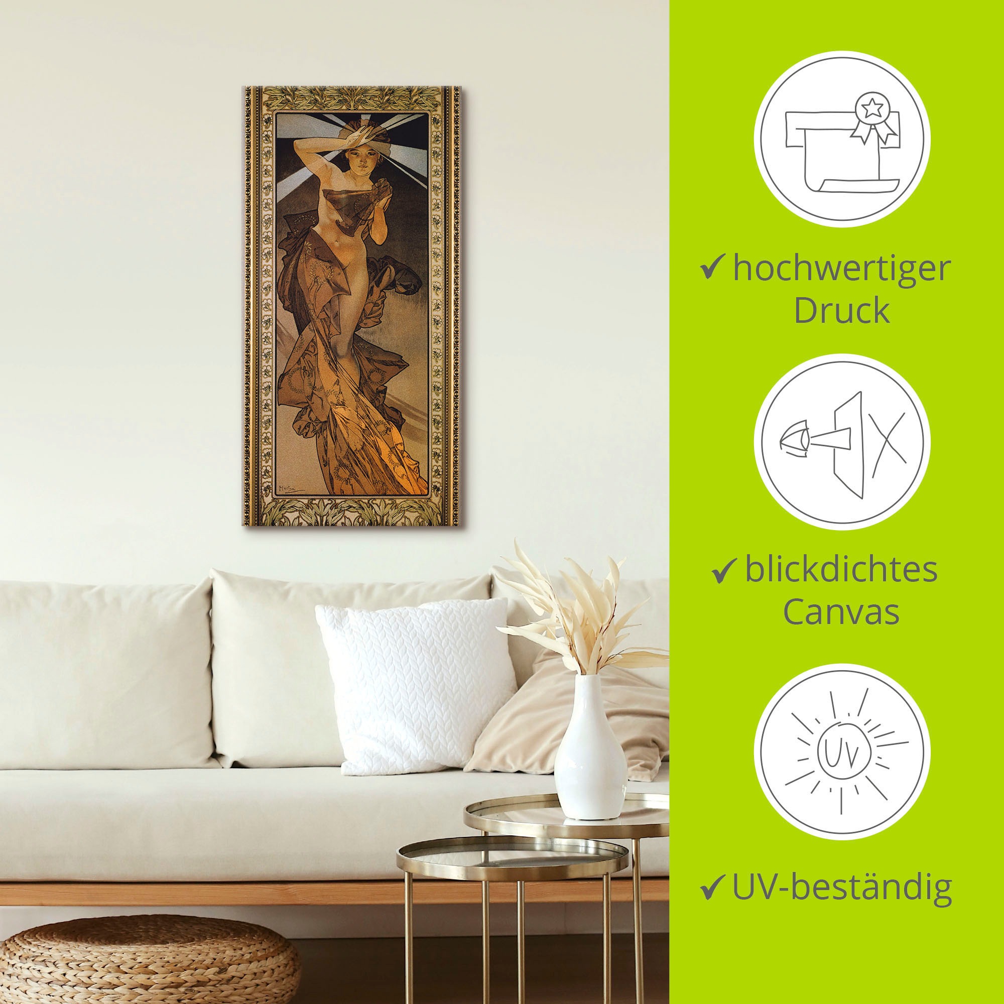 Artland Wandbild »Sterne: Der Morgenstern«, Frau, (1 St.), als Leinwandbild, Wandaufkleber in verschied. Größen