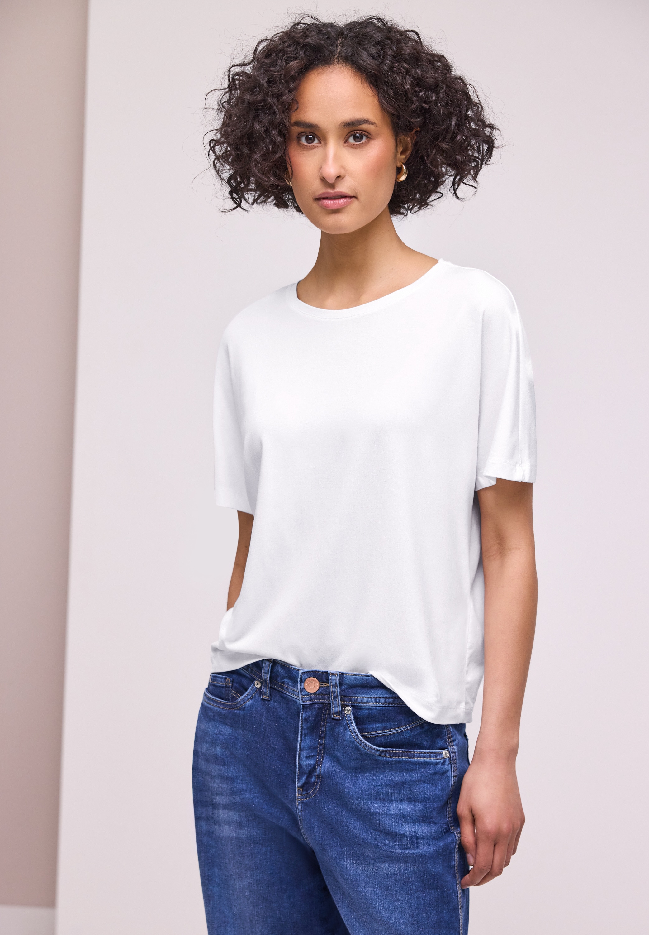 STREET ONE T-Shirt mit Rundhalsausschnitt