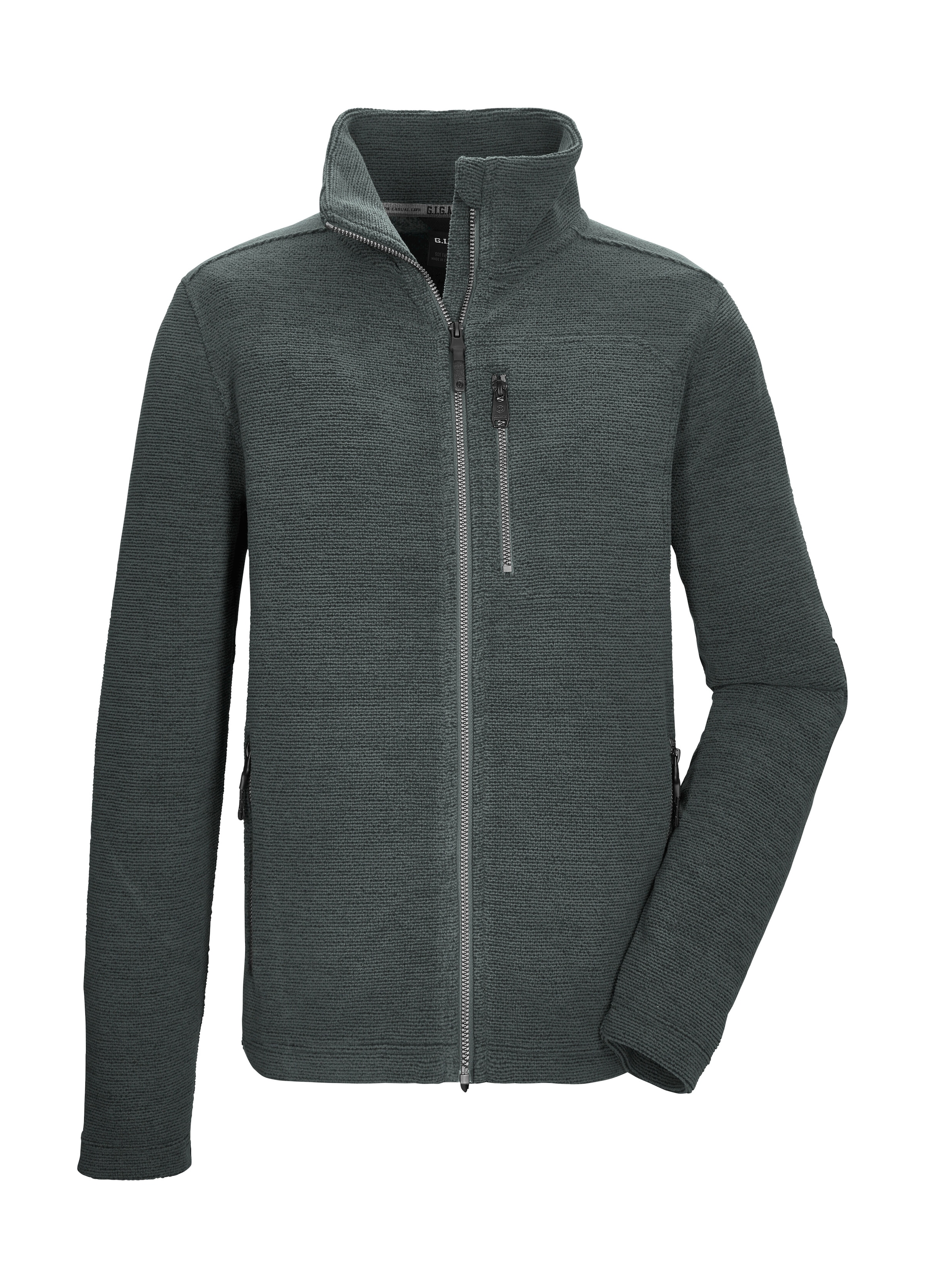 G.I.G.A. DX by killtec Fleecejacke "GW 14 MN KNTFLC JCKT" Strickfleecejacke mit Zipper-Taschen und Kinnschutz