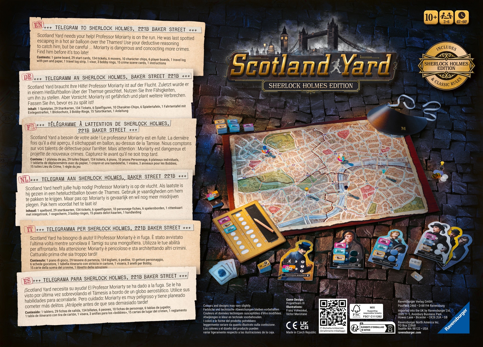 Ravensburger Spiel »Scotland Yard - als Sherlock Holmes Variante«, Made in Europe, FSC® - schützt Wald - weltweit