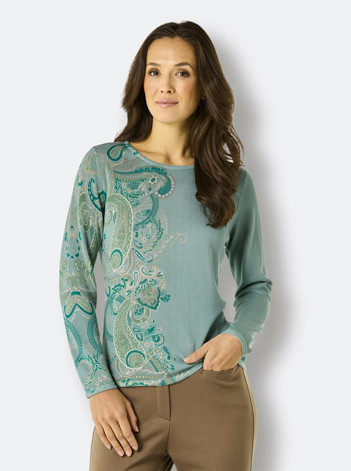 CREATION L PREMIUM Strickpullover »Merino-Lyocell-Pullover«