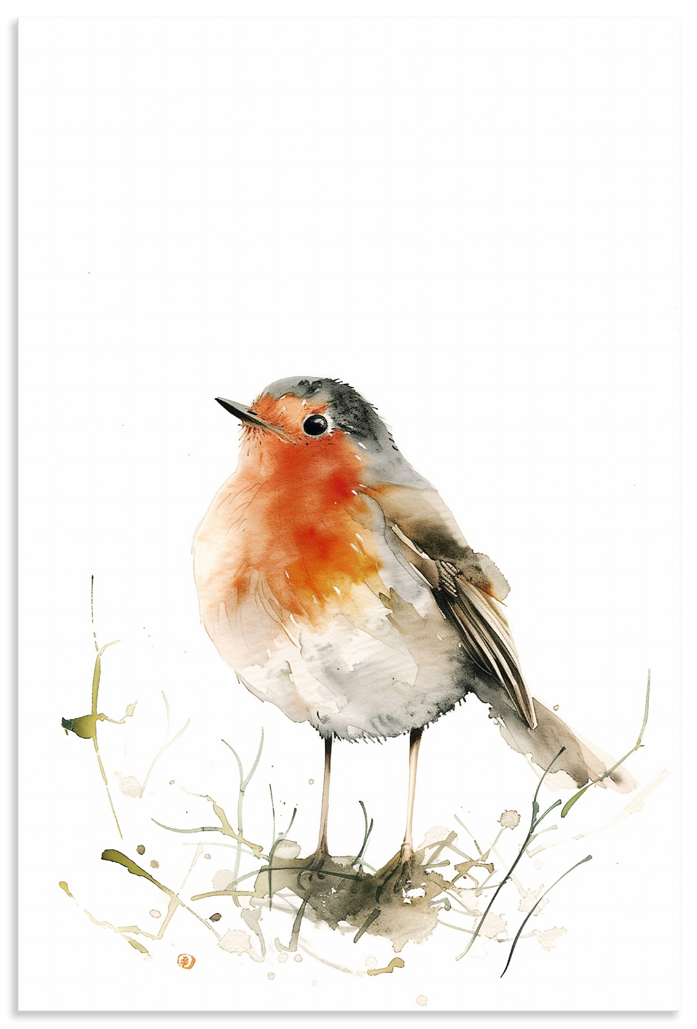 Artland Wandbild "Aquarell Rotkehlchen" Vogelbilder 1 Stk. tlg. als Alubild, Leinwandbild, Poster, Wandaufkleber in verschied. Größen