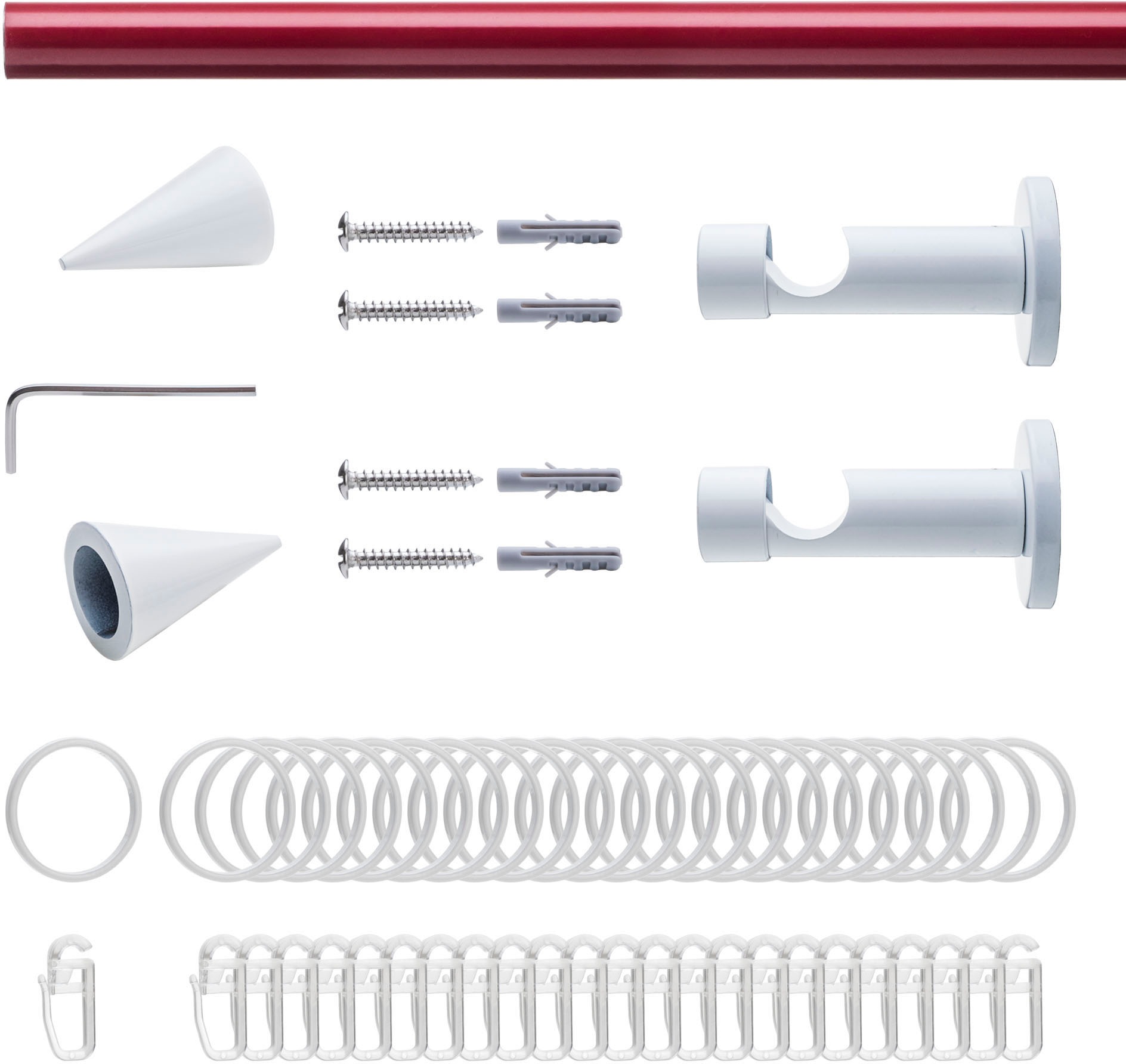 Liedeco Gardinenstange "Fertigstilgarnitur 20 mm Power Celebration Spitze" günstig online kaufen