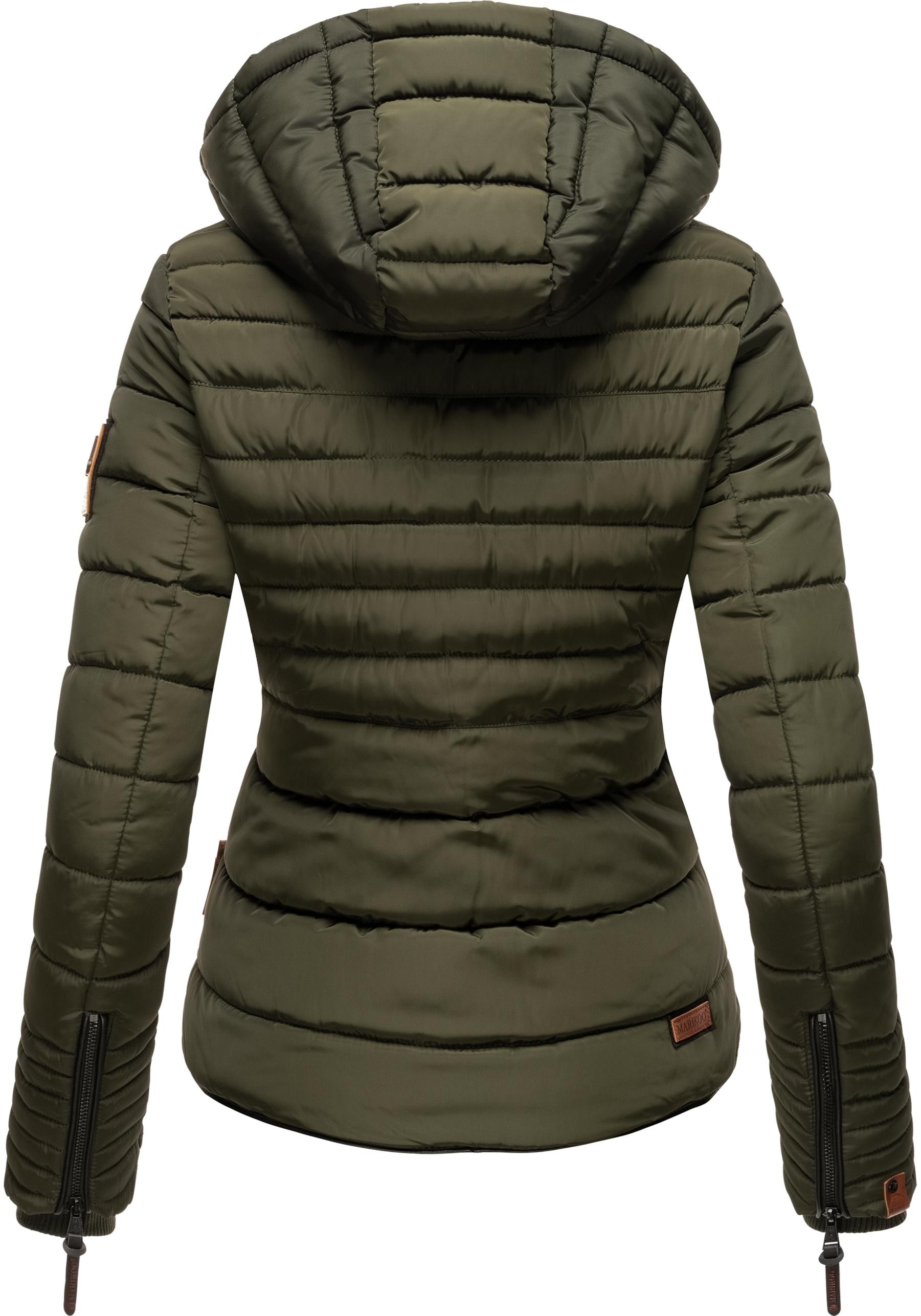 Marikoo Winterjacke »Amber«, mit Kapuze, stylische Steppjacke mit Teddyfutter