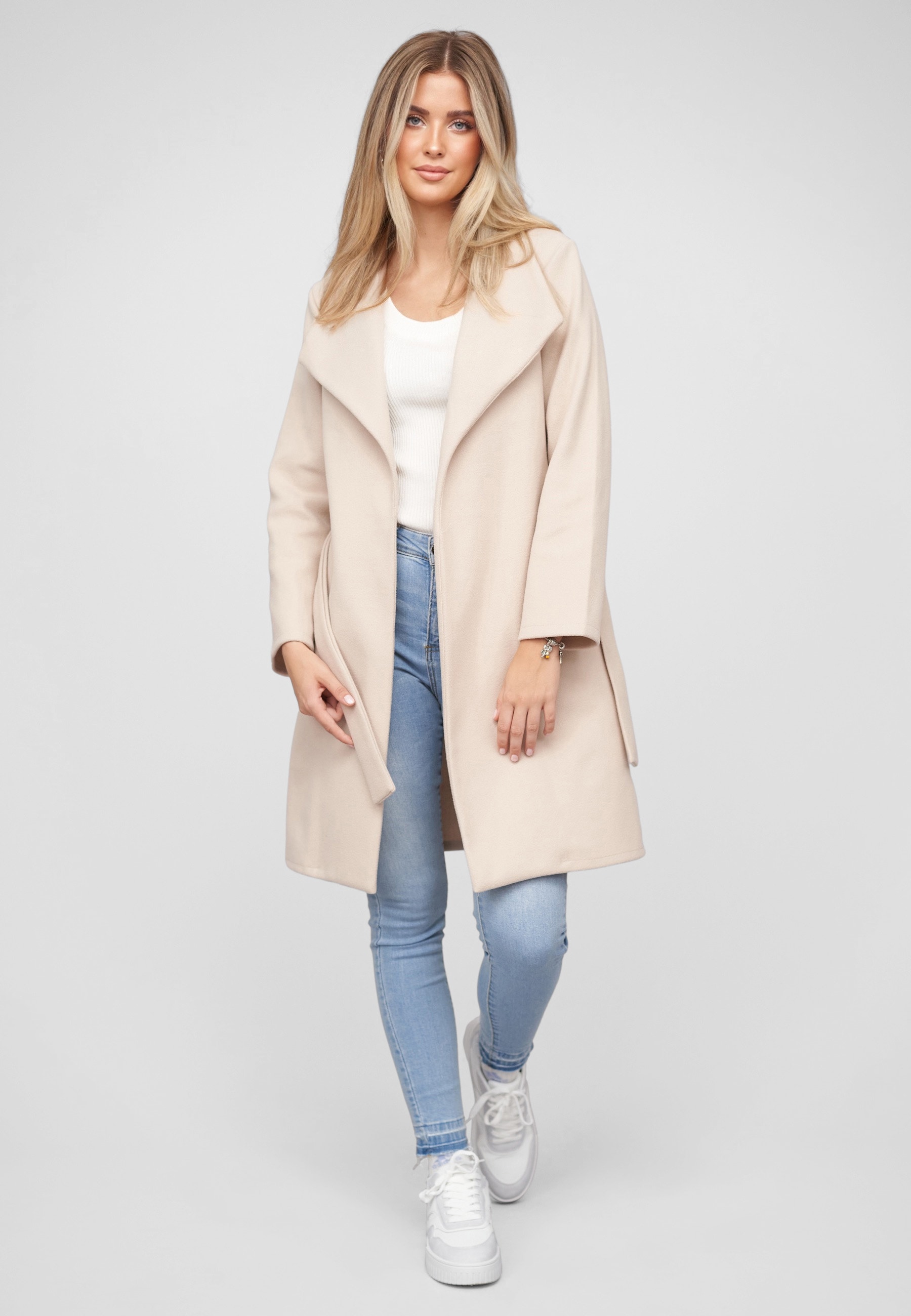 CLOUD 5IVE Cabanjacke »CLOUD 5IVE Coatigan with tie belt« 1 Stk. tlg. ohne Kapuze
