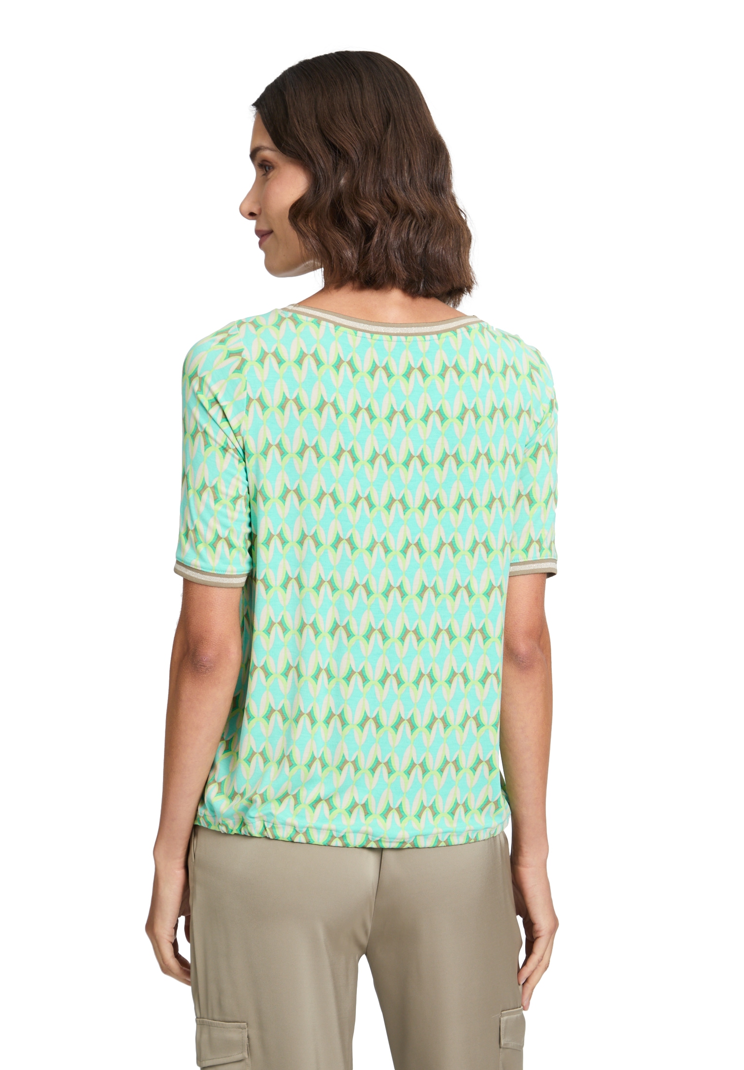 Betty Barclay Kurzarmshirt »Betty Barclay Damen Casual-Shirt mit Tunnelzug«, (1 tlg.), Rippbündchen