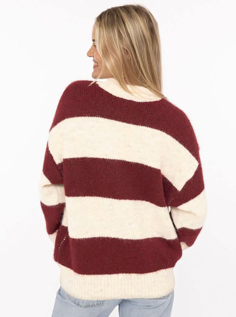 Zwillingsherz Strickpullover »"Blockstreifen"« Rundhalsausschnitt,  mit breiten Streifen und Wollanteil