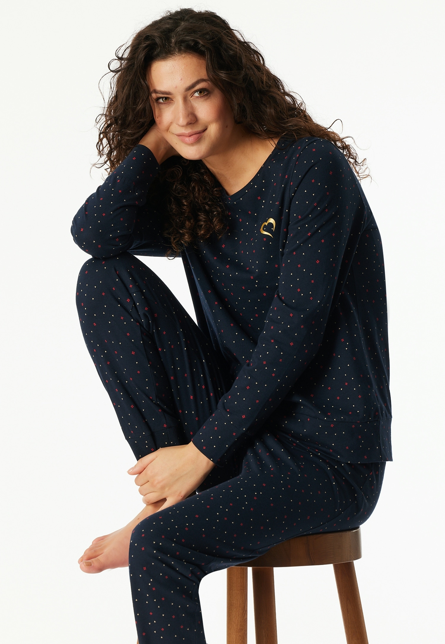 Schiesser Schlafanzug »Family« 0, 2 Stk. tlg., Langarm, Baumwolle, Rundhalsausschnitt