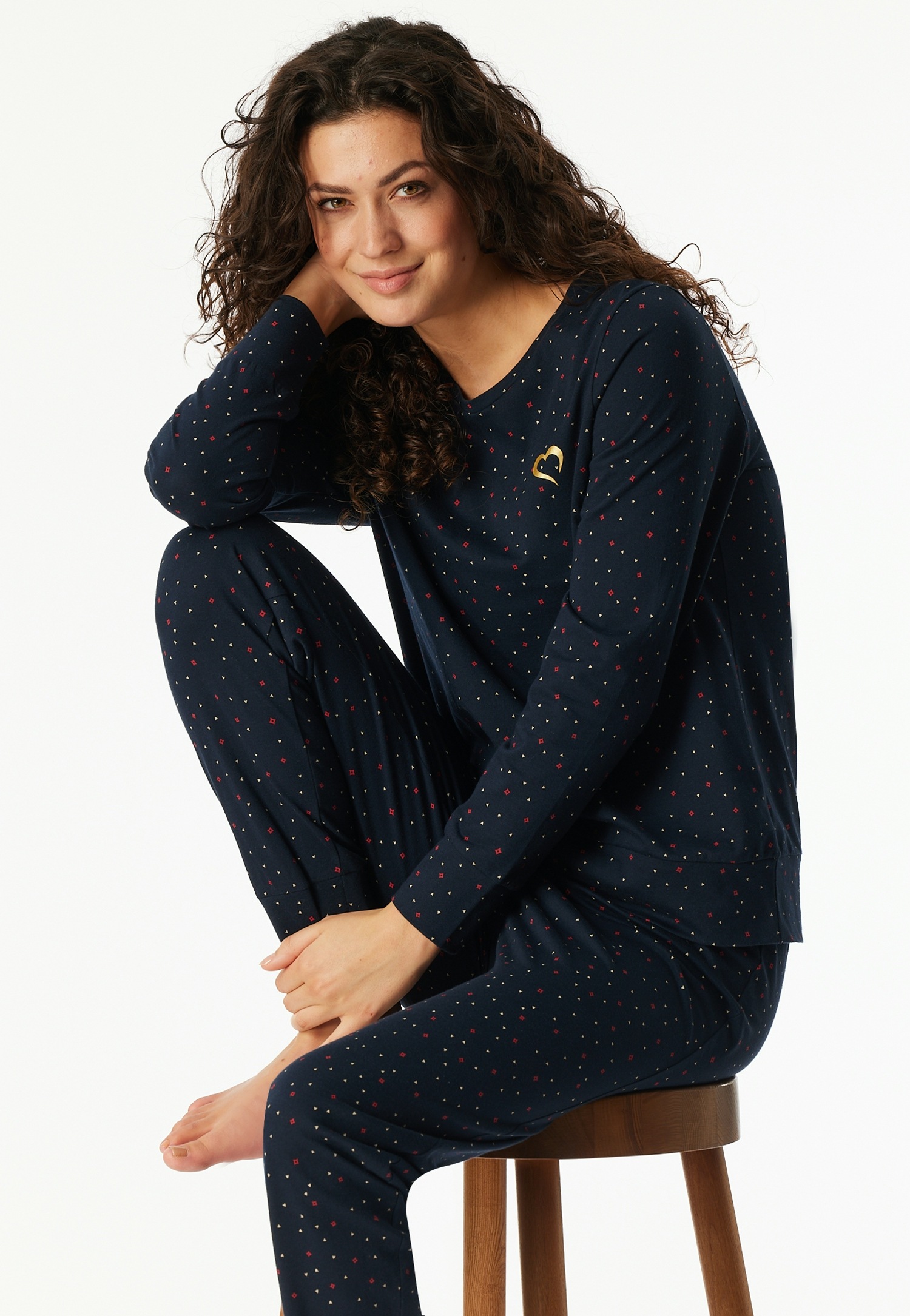 Thumbnail - Schiesser Schlafanzug "Family" 0, 2 Stk. tlg., Langarm, Baumwolle, Rundhalsausschnitt