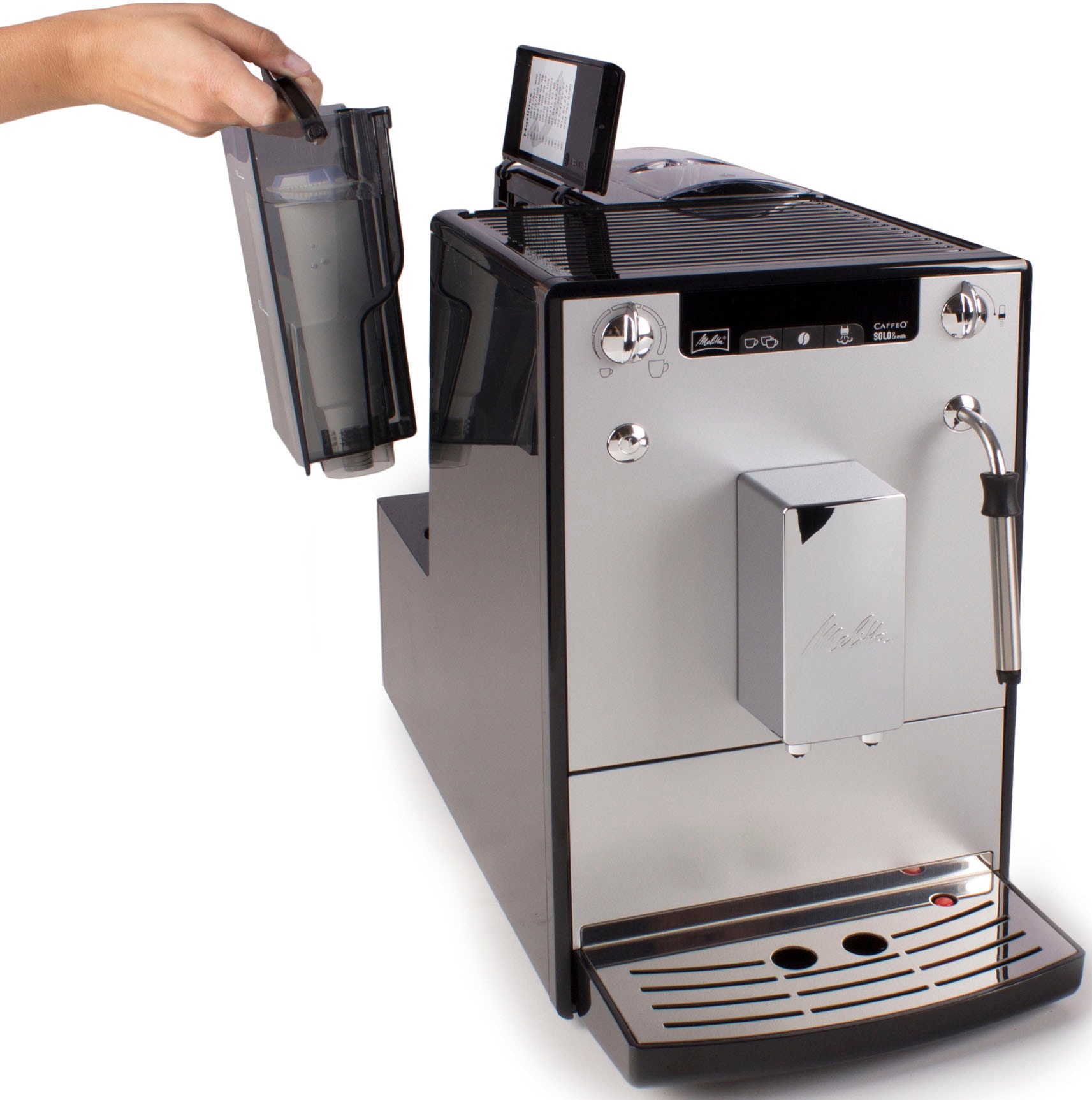per Espresso | E953-202, silber/schwarz«, für Milk Düse Touch, Raten One Kaffeevollautomat Milchschaum »Solo® BAUR auf Melitta Café & crème &