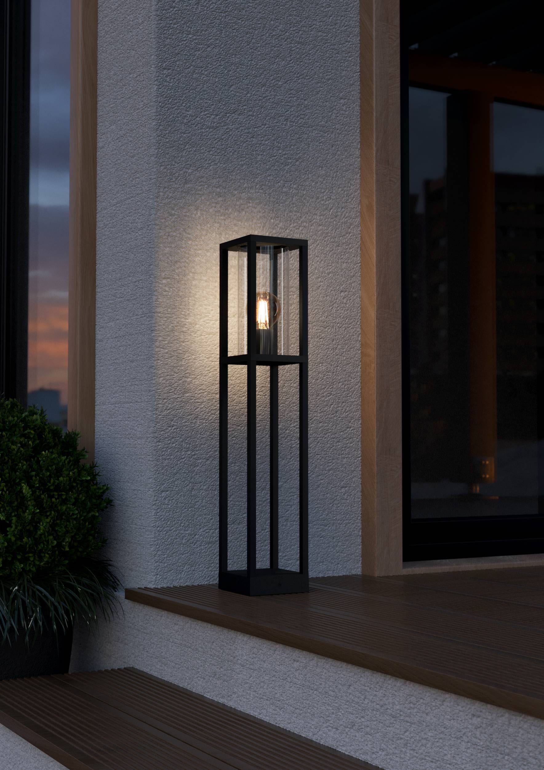 EGLO Stehlampe »Cascinetta Außen Stehlampe, Standlampe Vintage Retro, E27, IP44, Lampe« E27 1 Stk. Stehleuchte - L15 x B15 x H79,5 cm - schwarz - 1X40W exkl.