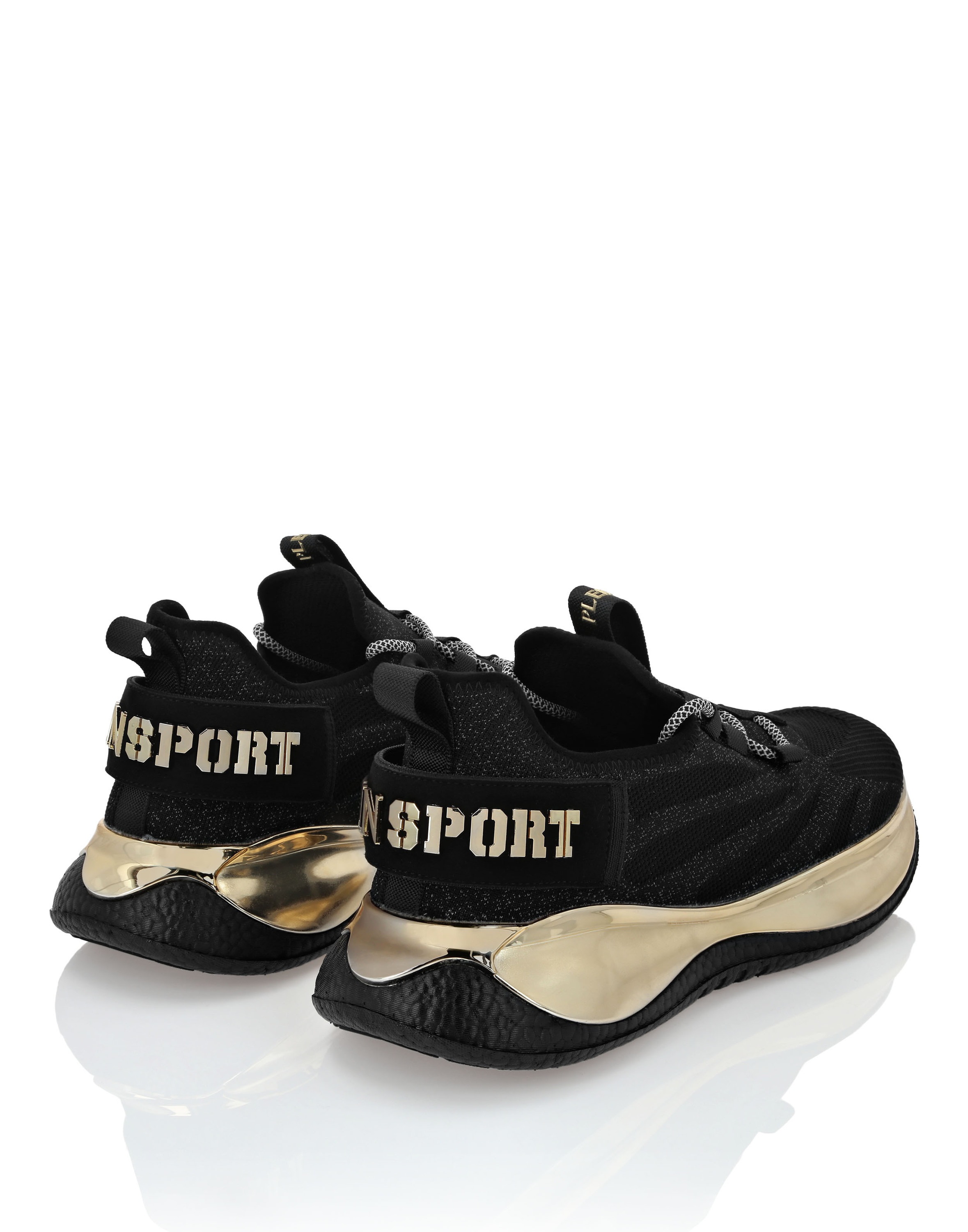 Sneaker PLEIN SPORT "The Iron Tiger Gen.x.2", Damen, Gr. 44, Normalschaft, schwarz (0294, schwarz, lightgold), Schuhe Sneaker 3