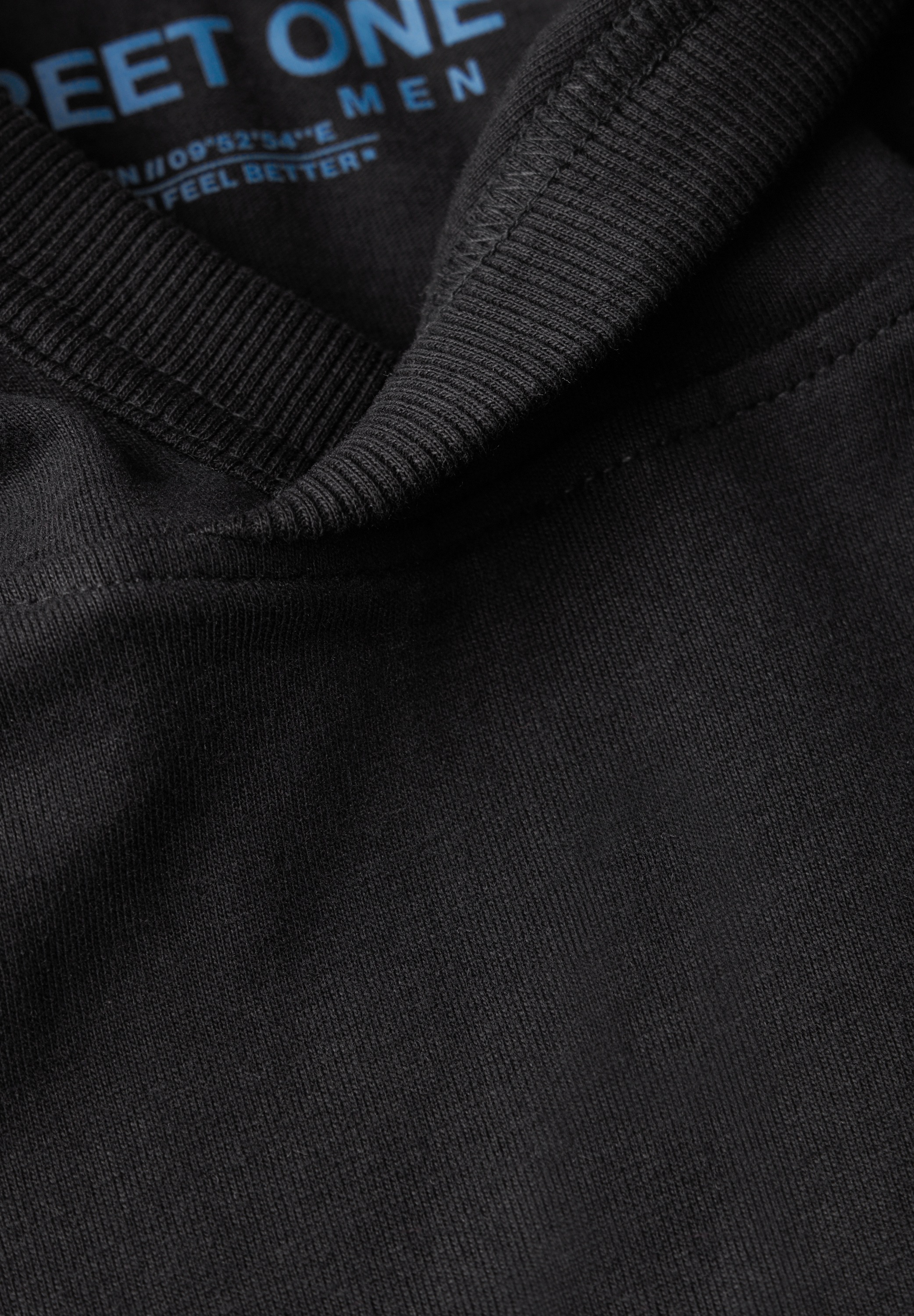 STREET ONE MEN Langarmshirt, aus reiner Baumwolle
